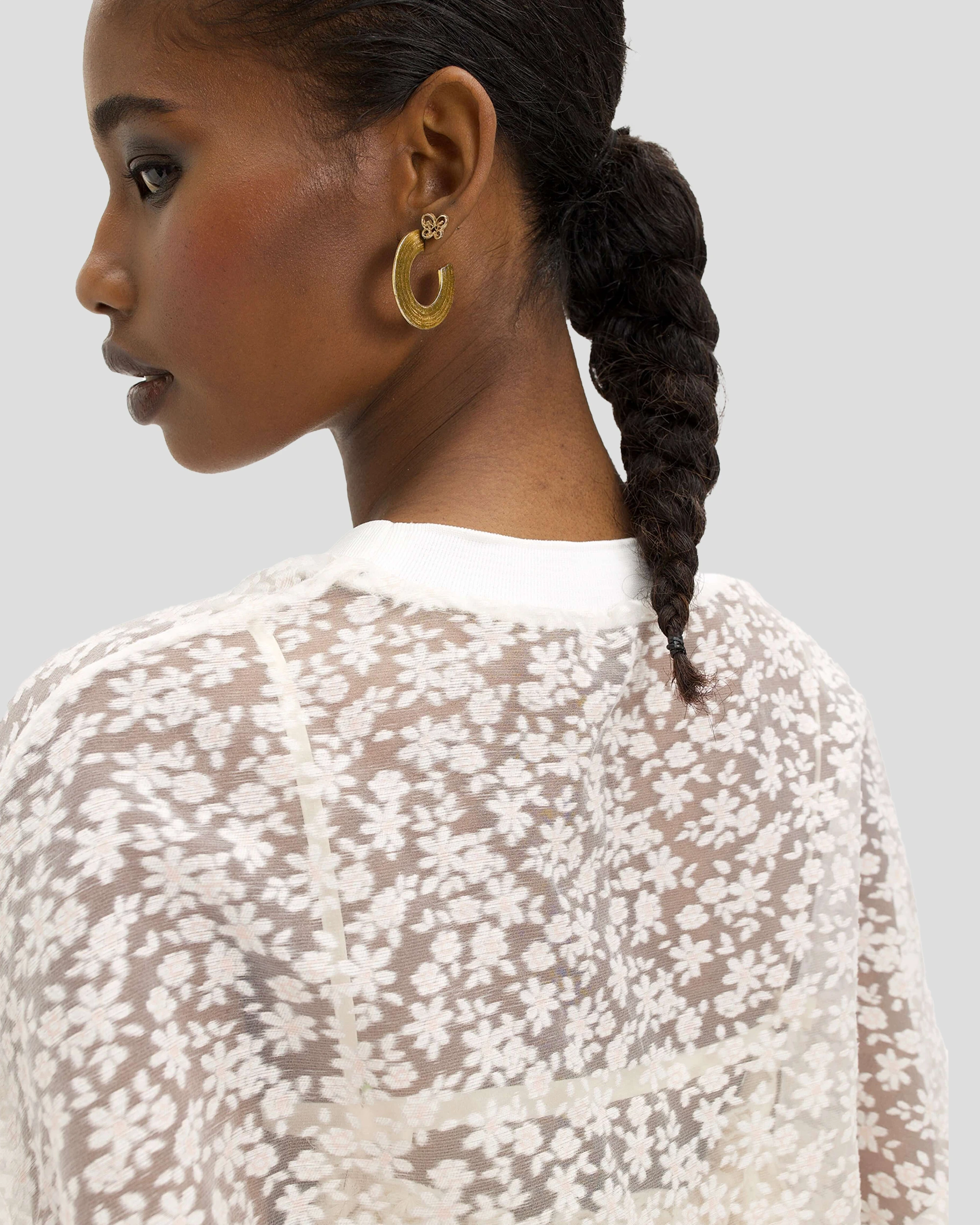 Basket T-shirt in Angel Veil