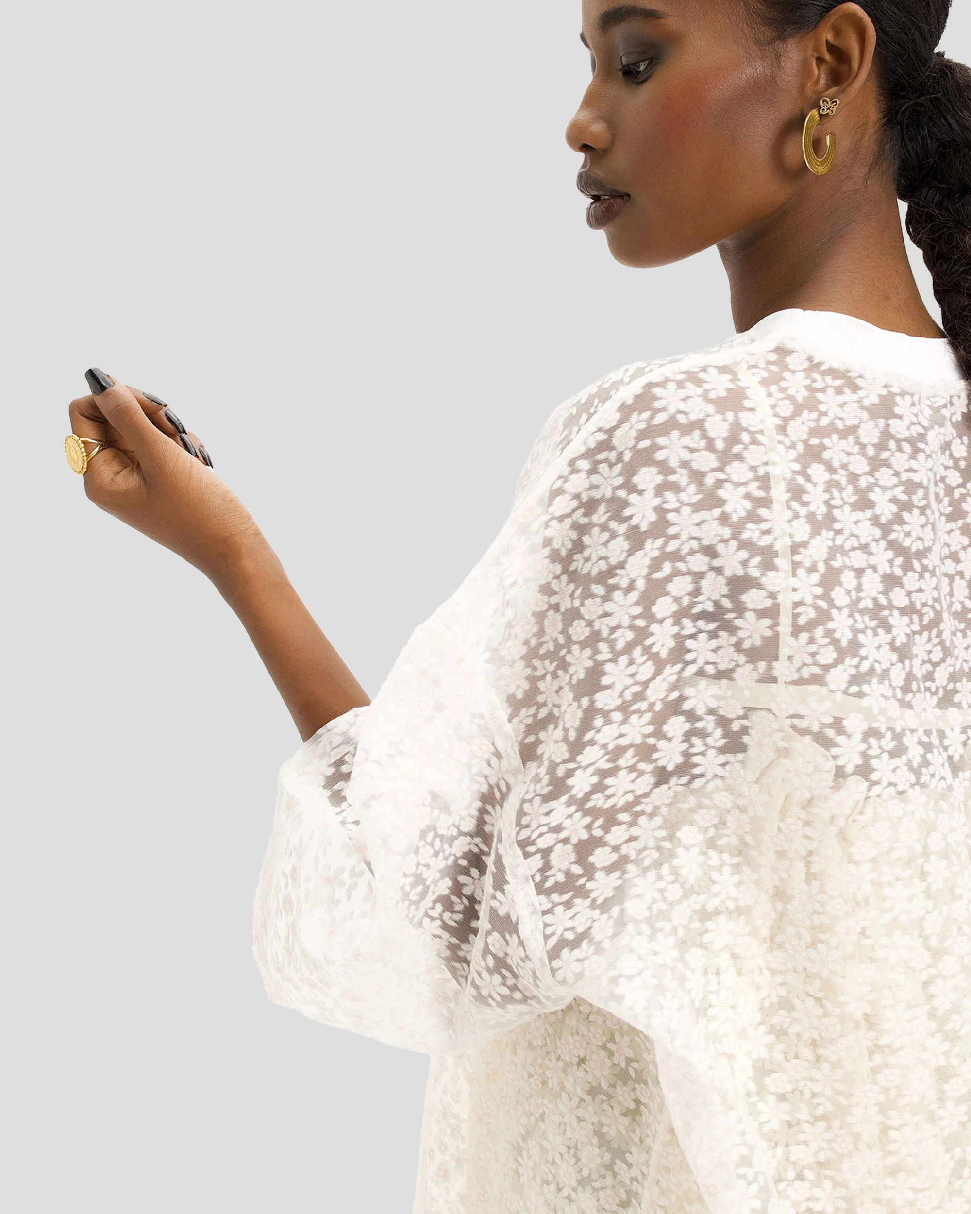 Basket T-shirt in Angel Veil