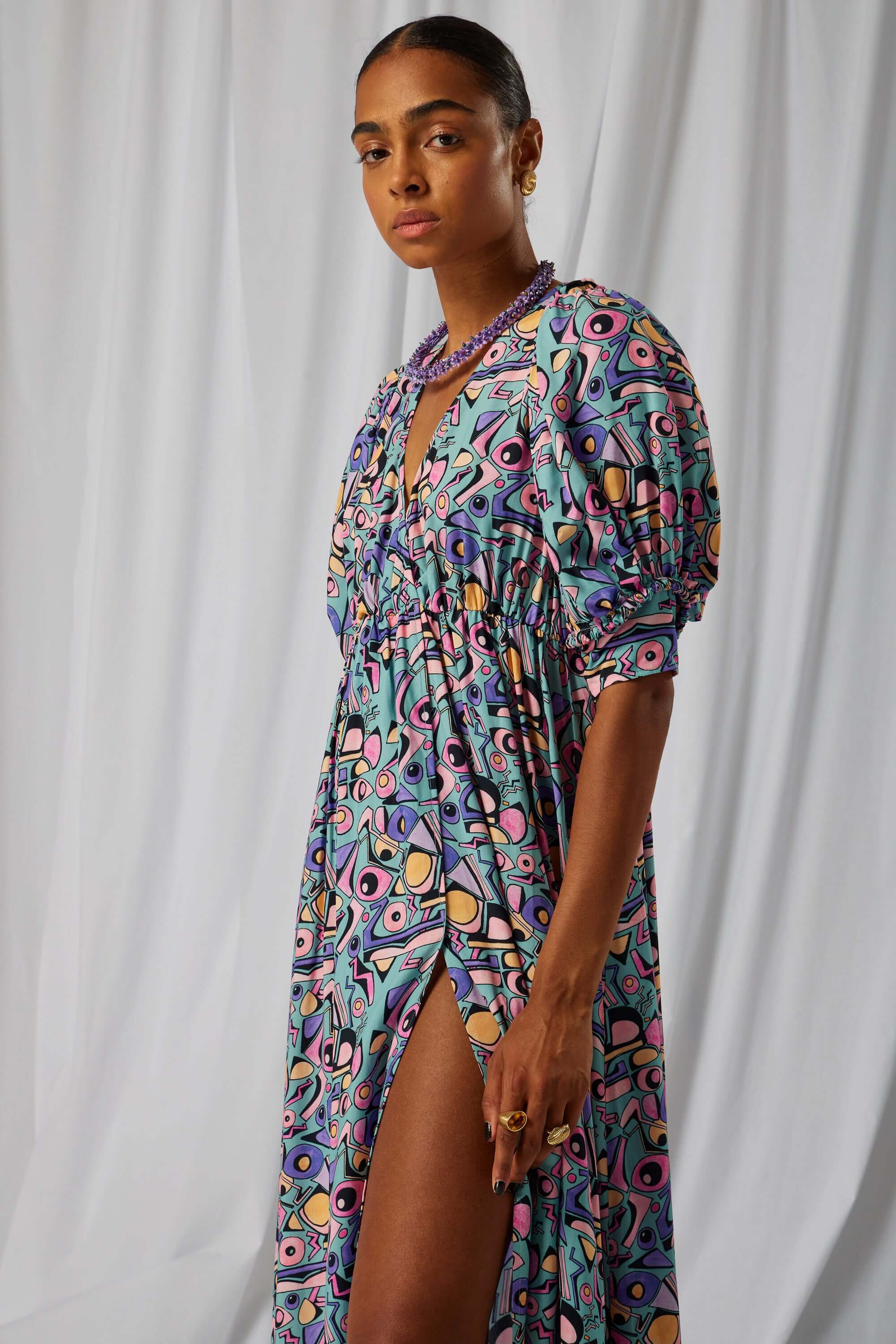 Jim dress in Miami Factory print