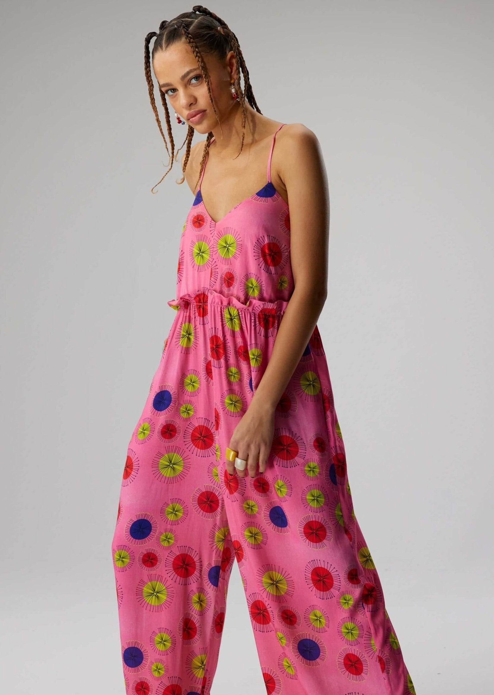 Lottie jumpsuit in Urchin print