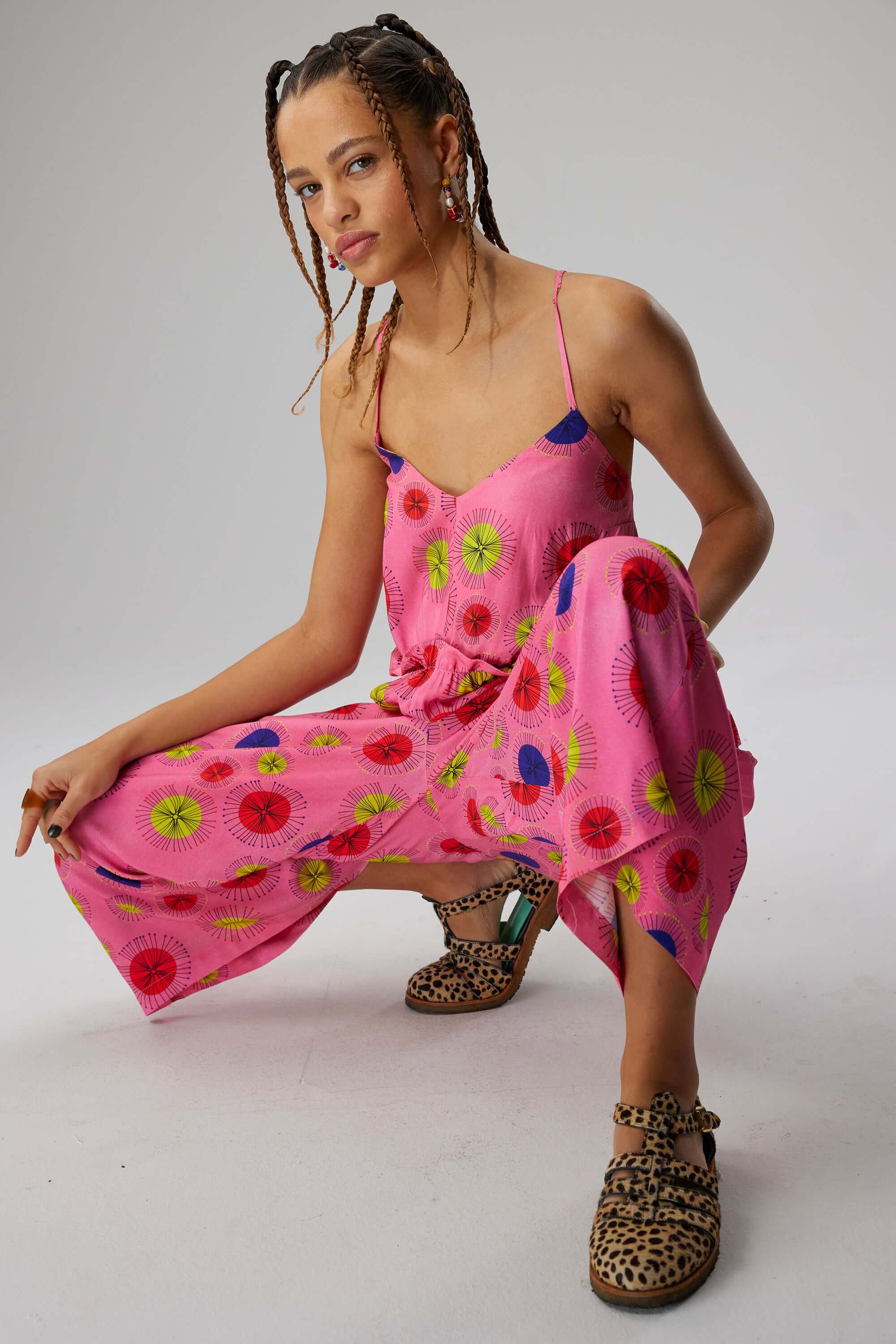 Lottie jumpsuit in Urchin print