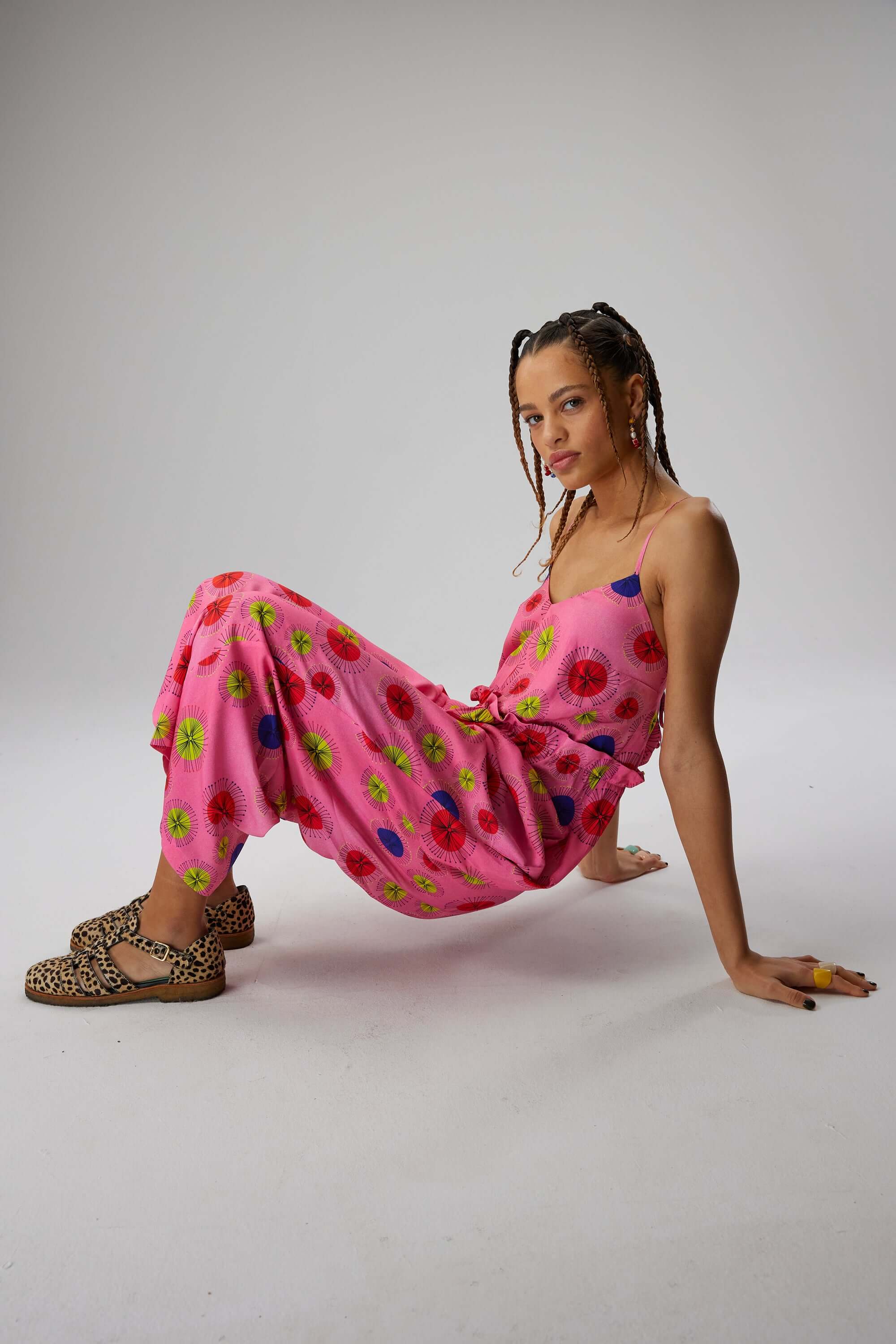 Lottie jumpsuit in Urchin print