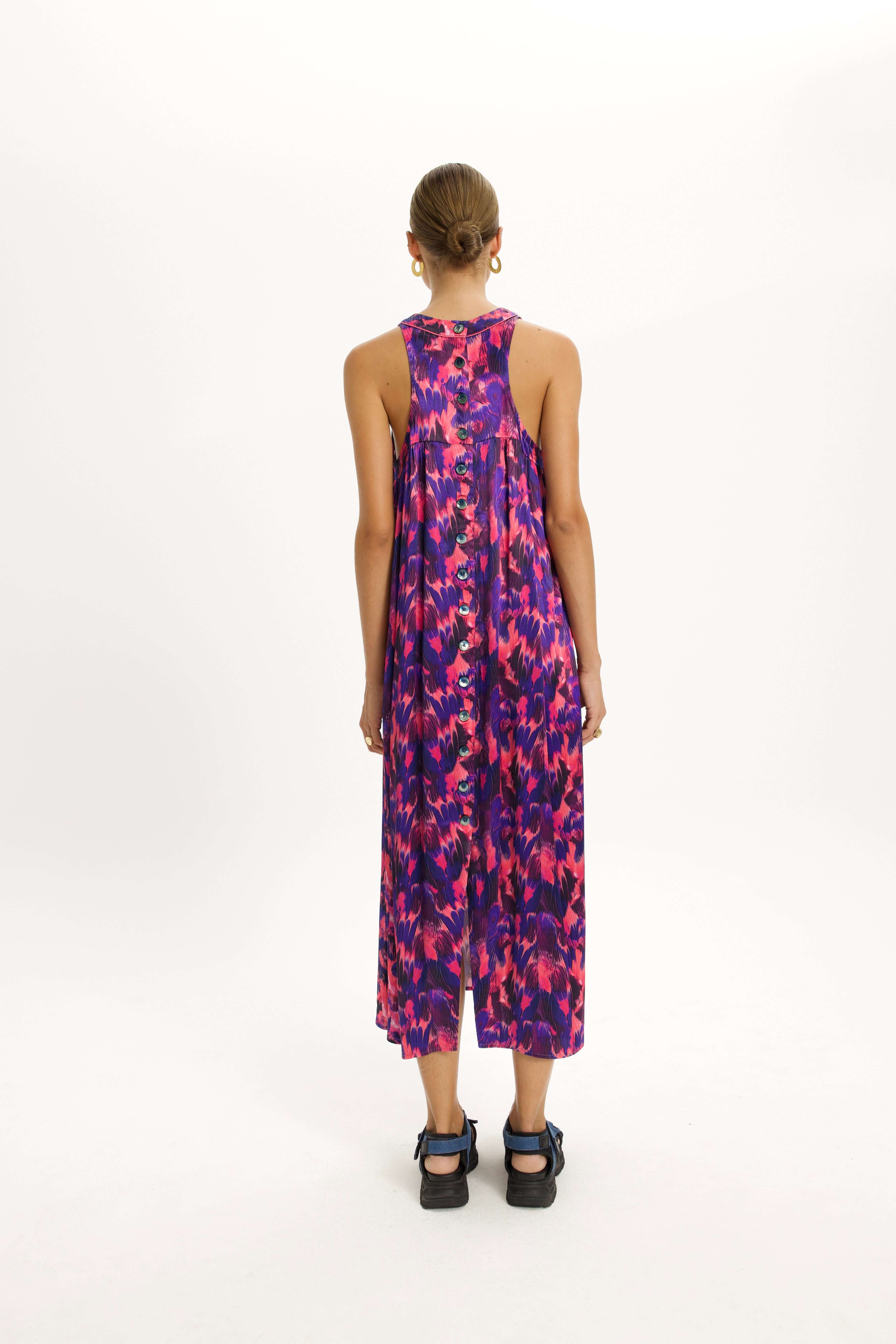 Robe Stella en imprimé moucheté vibrant