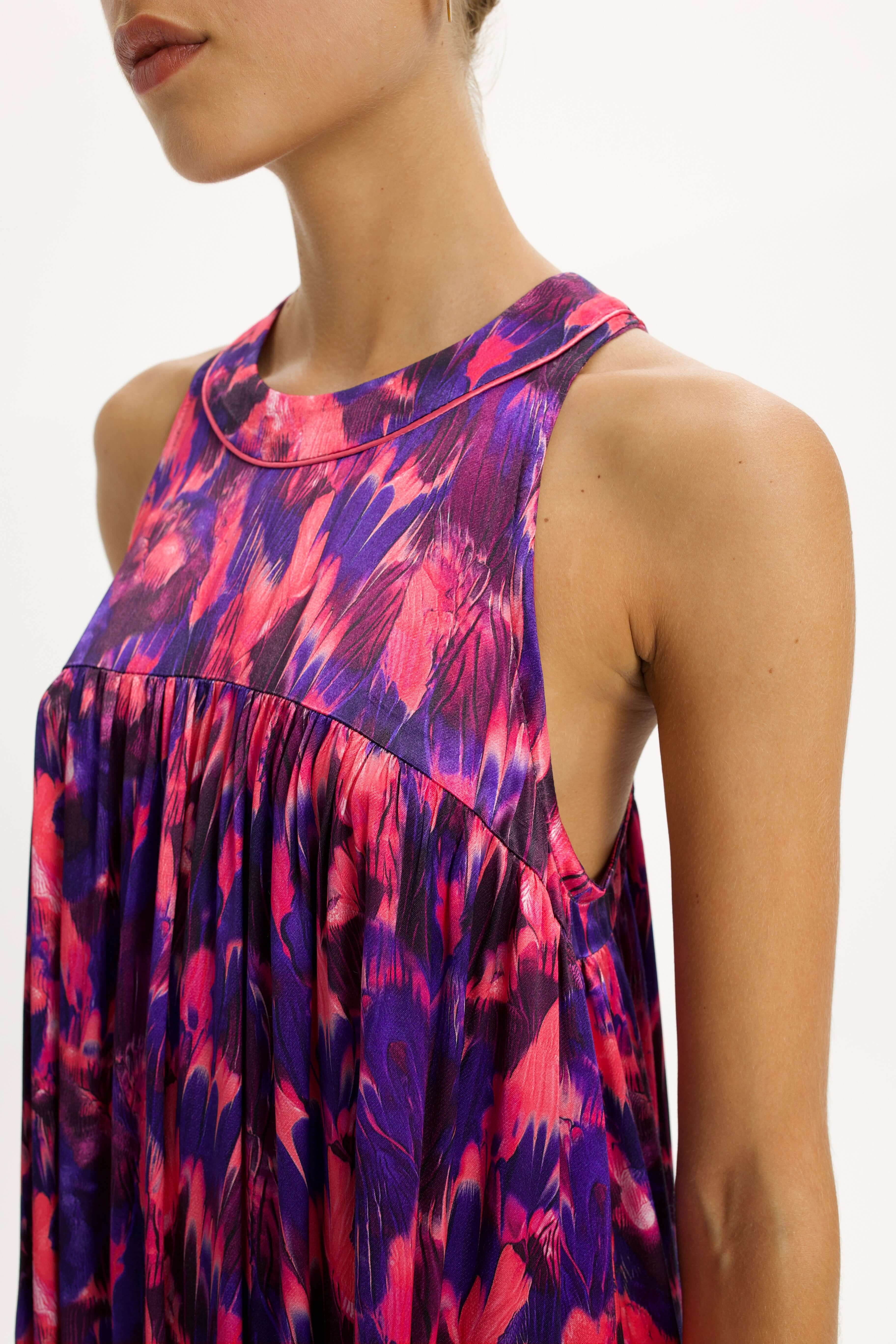 Robe Stella en imprimé moucheté vibrant