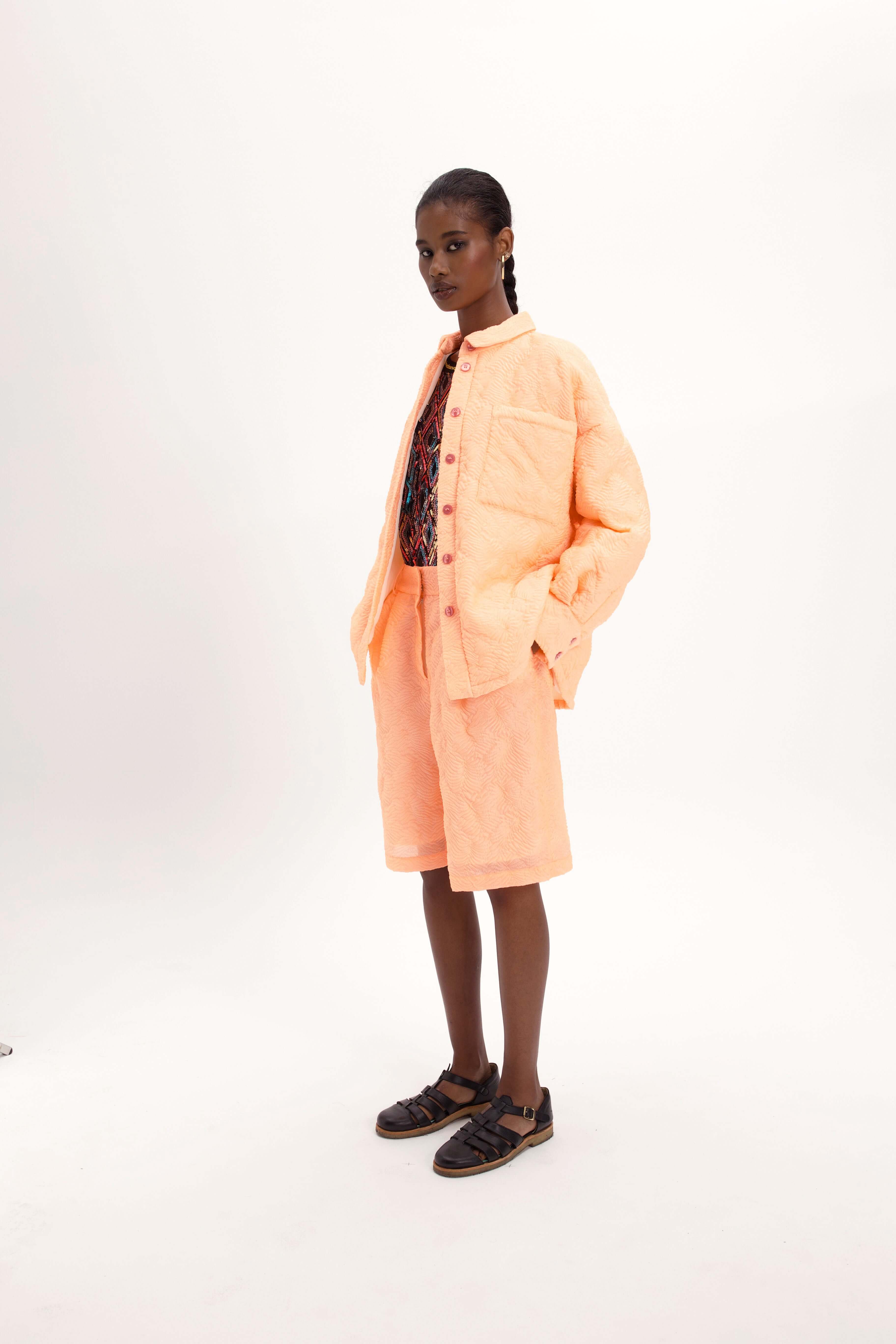Astrée Shirt in Urchin Roe Canvas