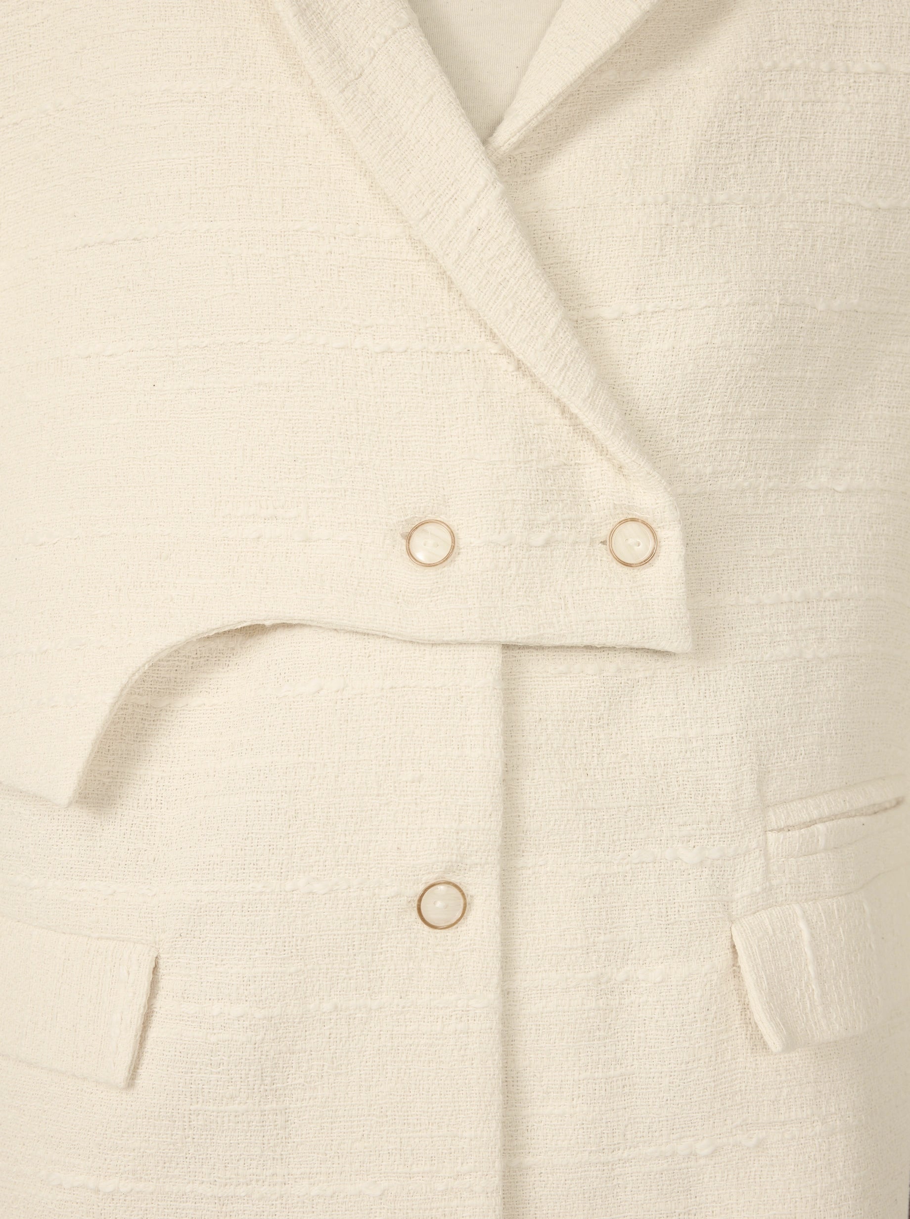 Angus Blazer In Ivory Jute Canvas