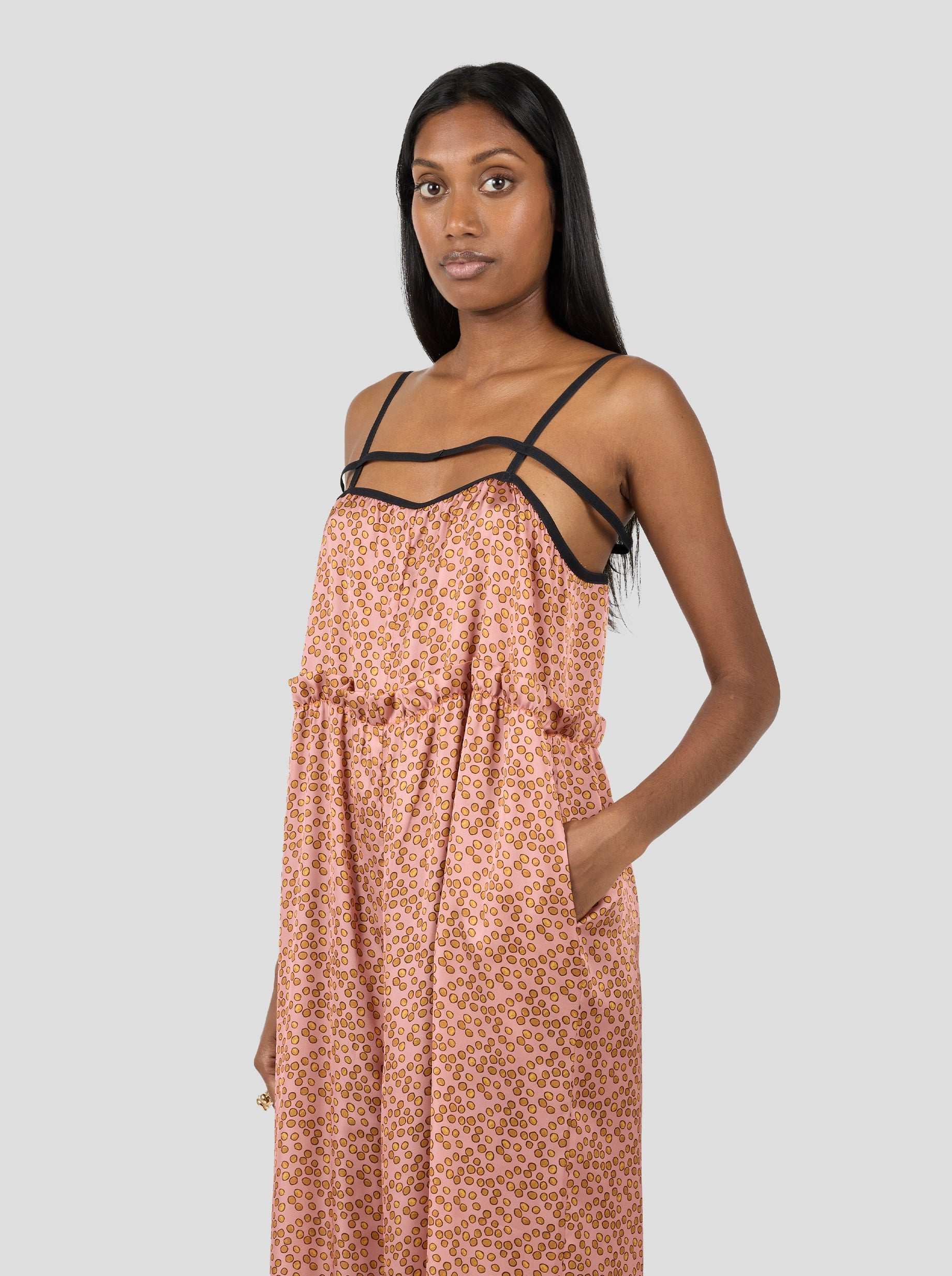 Arman Jumpsuit in Canyon Clay Messy Dots Print