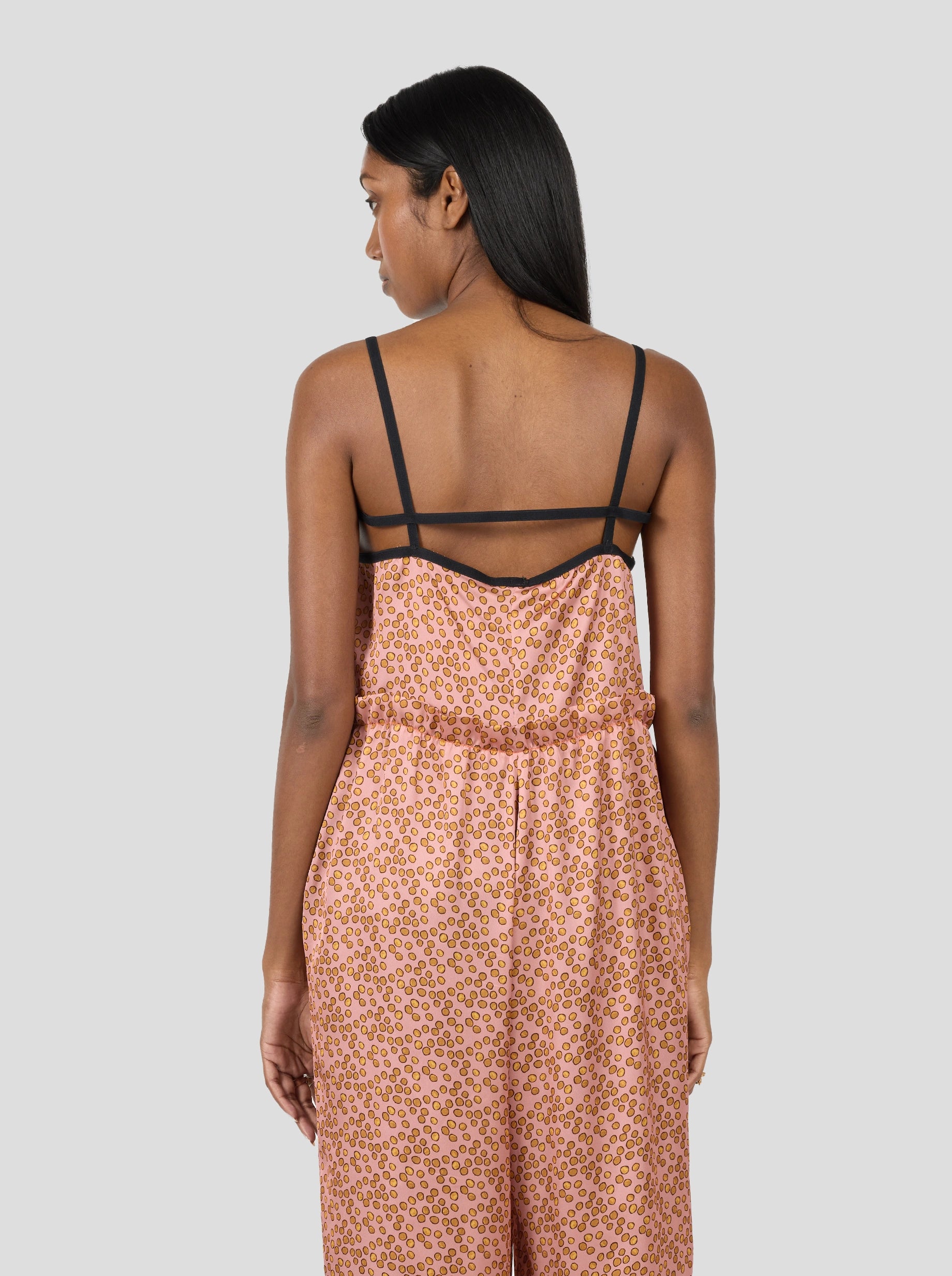 Arman Jumpsuit in Canyon Clay Messy Dots Print