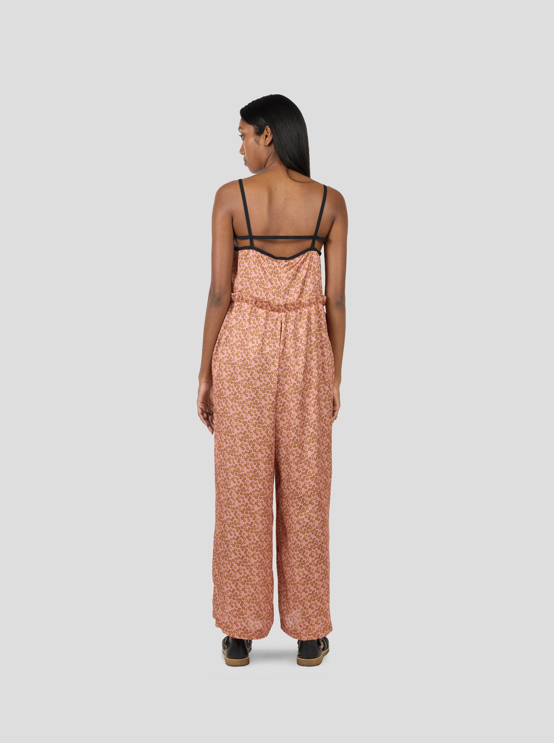 Arman Jumpsuit in Canyon Clay Messy Dots Print