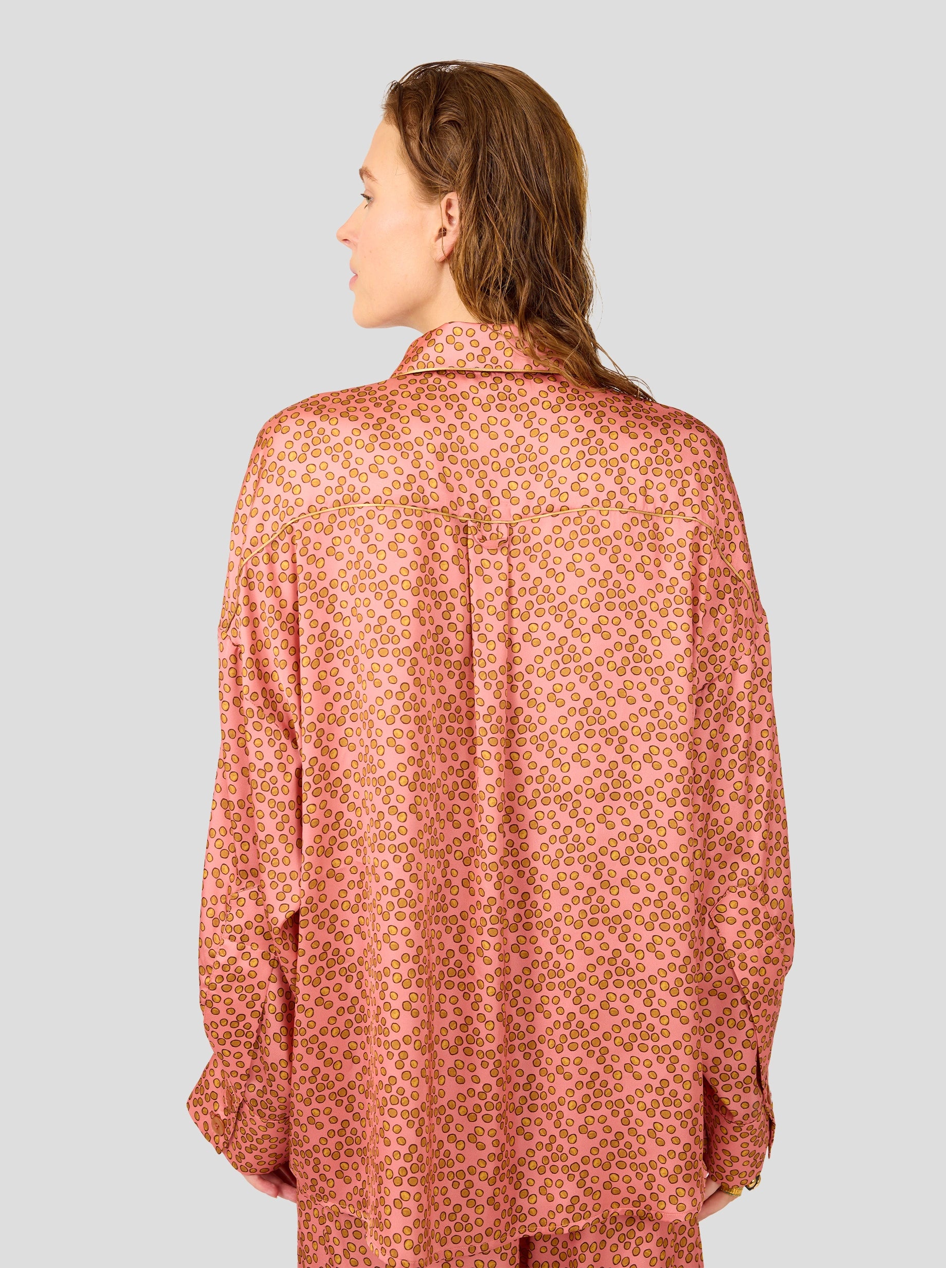 Astrée Shirt in Canyon Clay Messy Dots Print