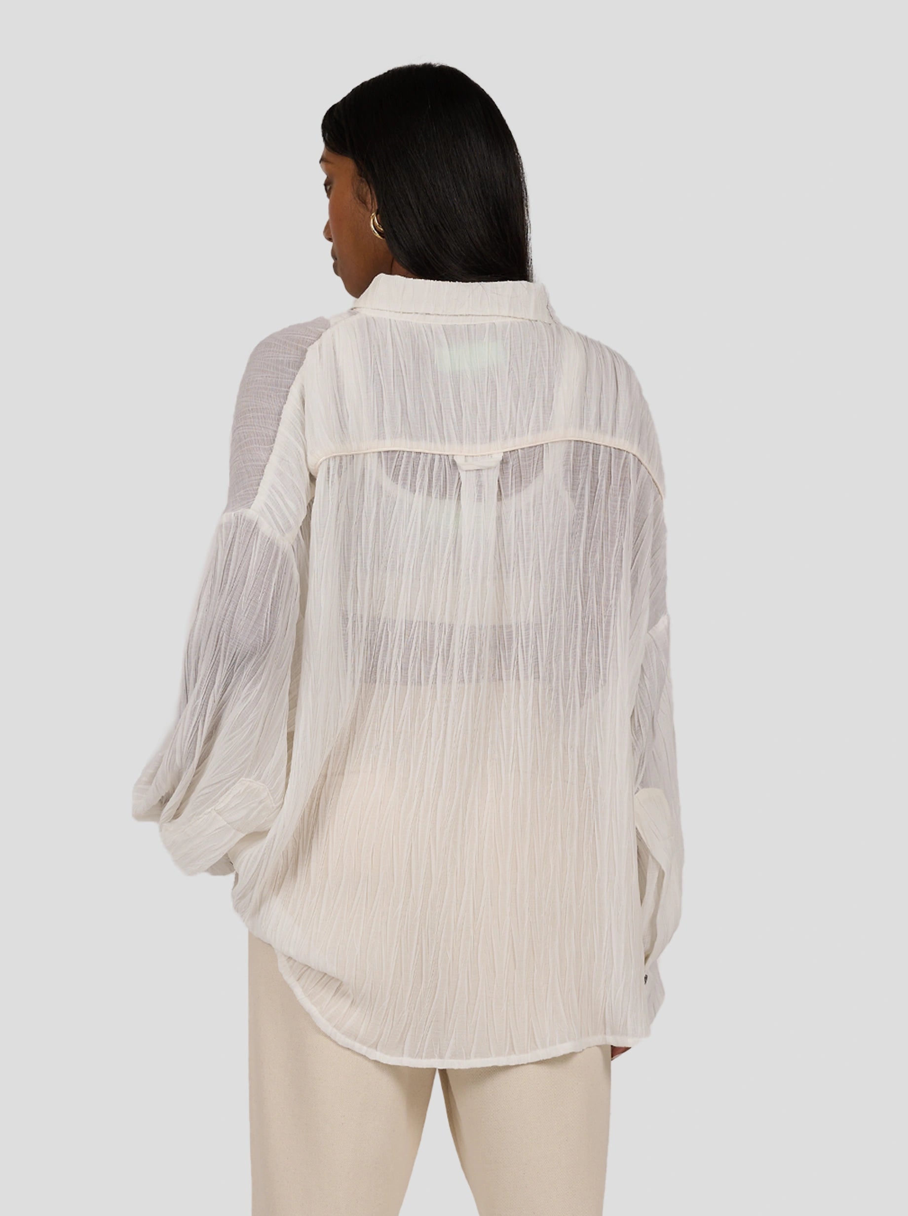 Astrée Shirt in Papier Crépon Gauze
