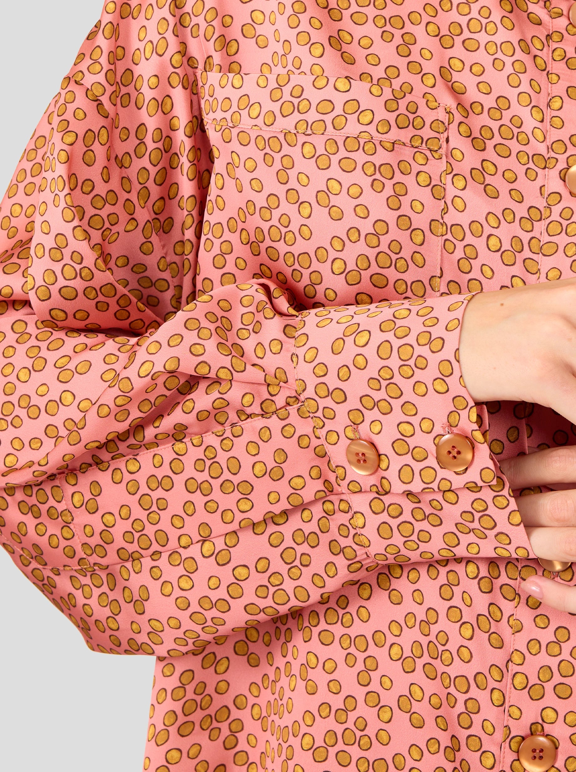 Astrée Shirt in Canyon Clay Messy Dots Print