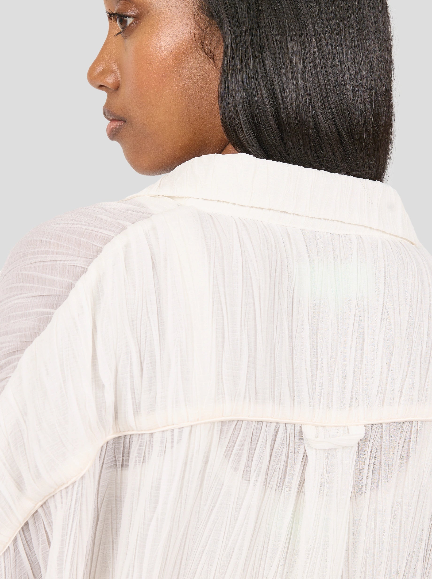 Astrée Shirt in Papier Crépon Gauze