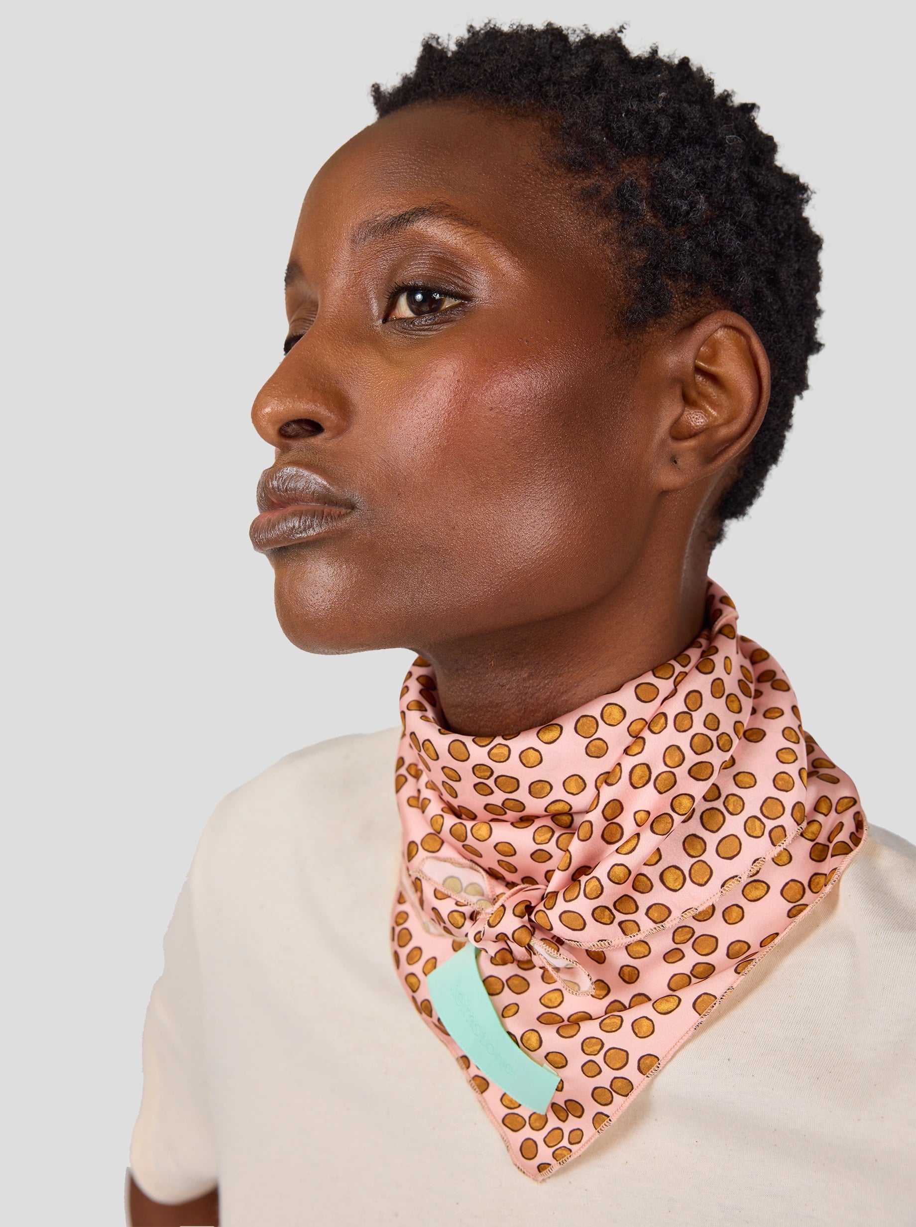 Bandana en imprimé Messy Dots Poudre