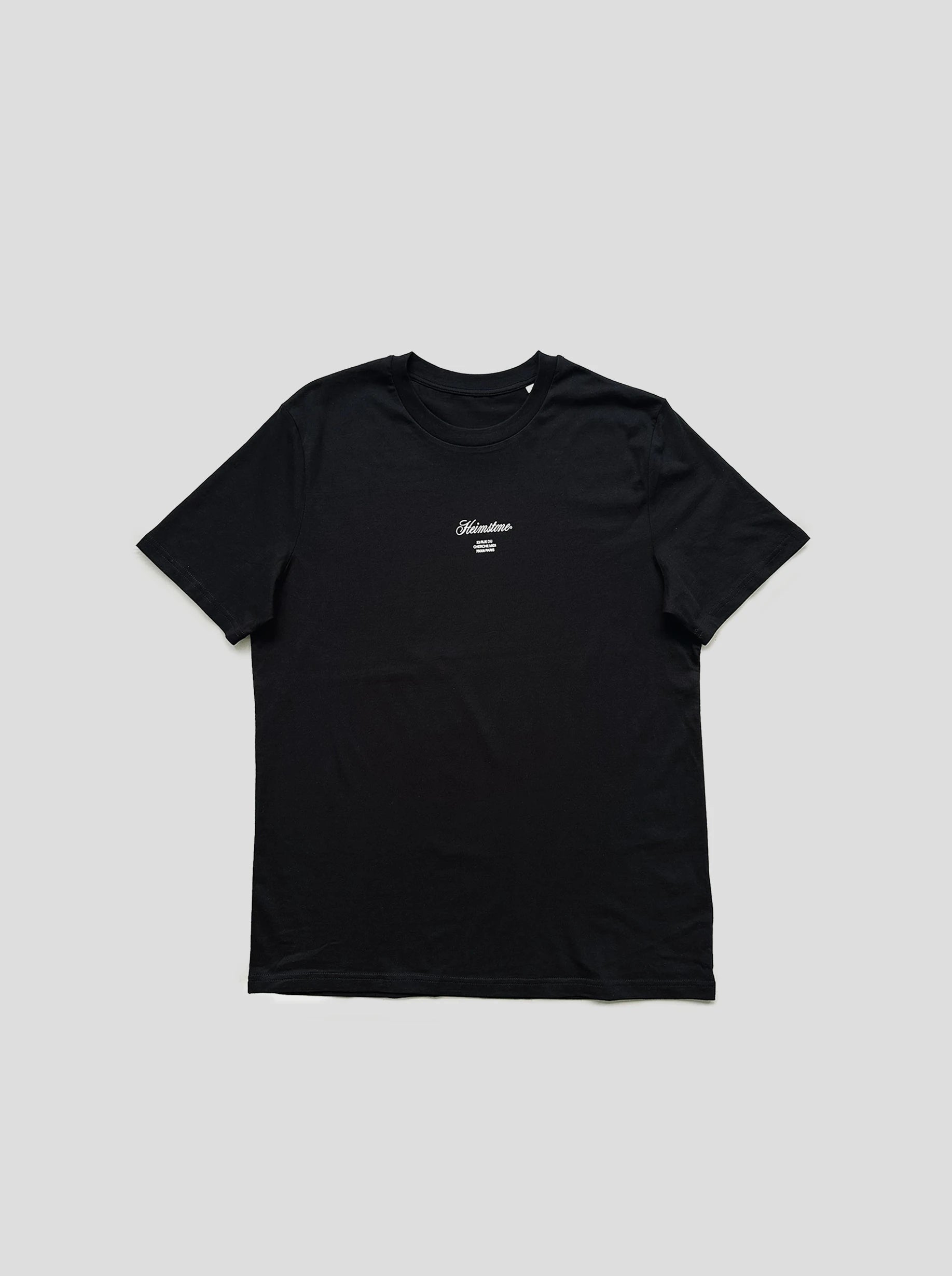 Collectible Unisex T-Shirt in Black with Off-White Heimstone Logo HLD