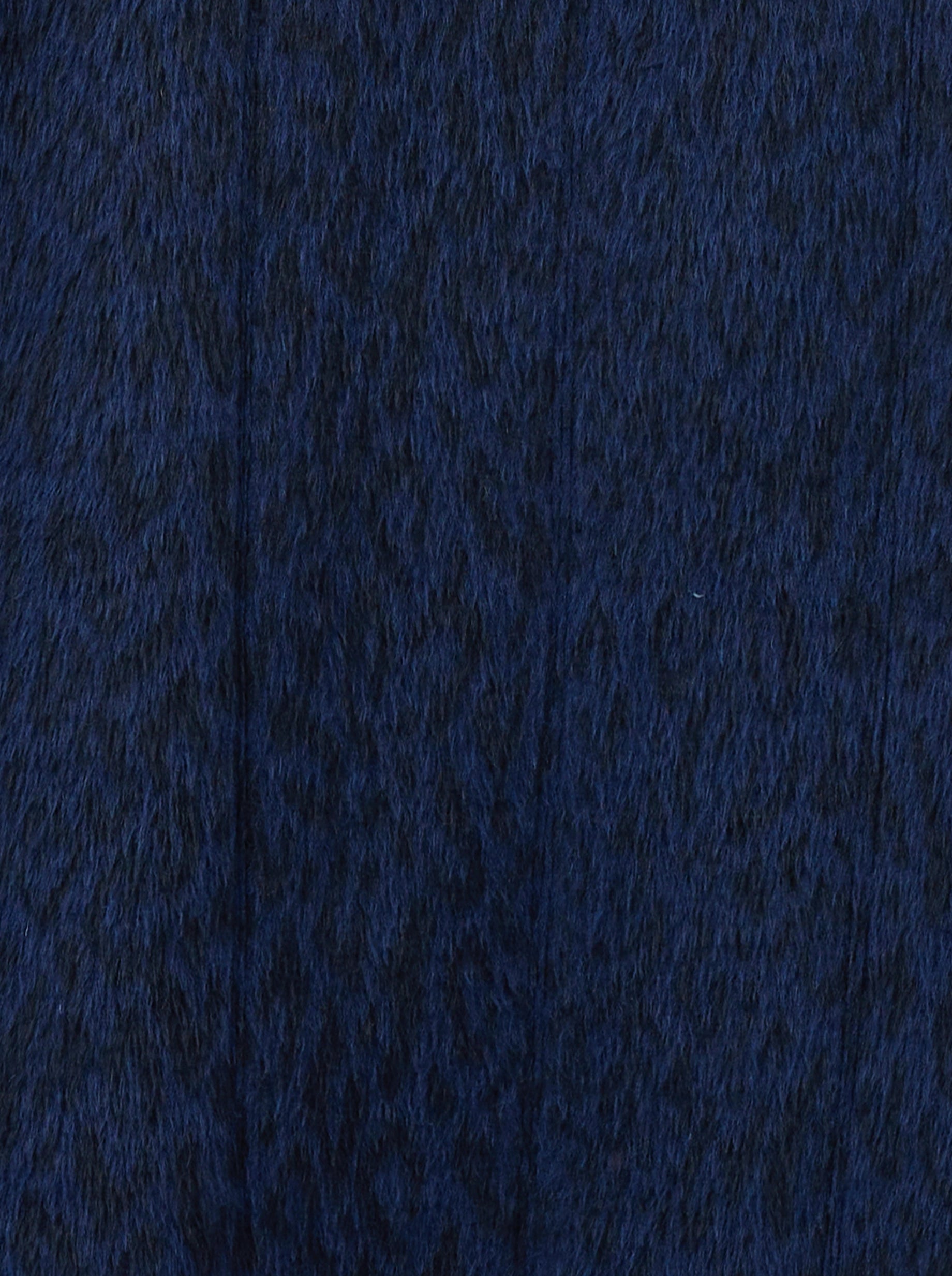 Eren coat in blue woolen Leopard print