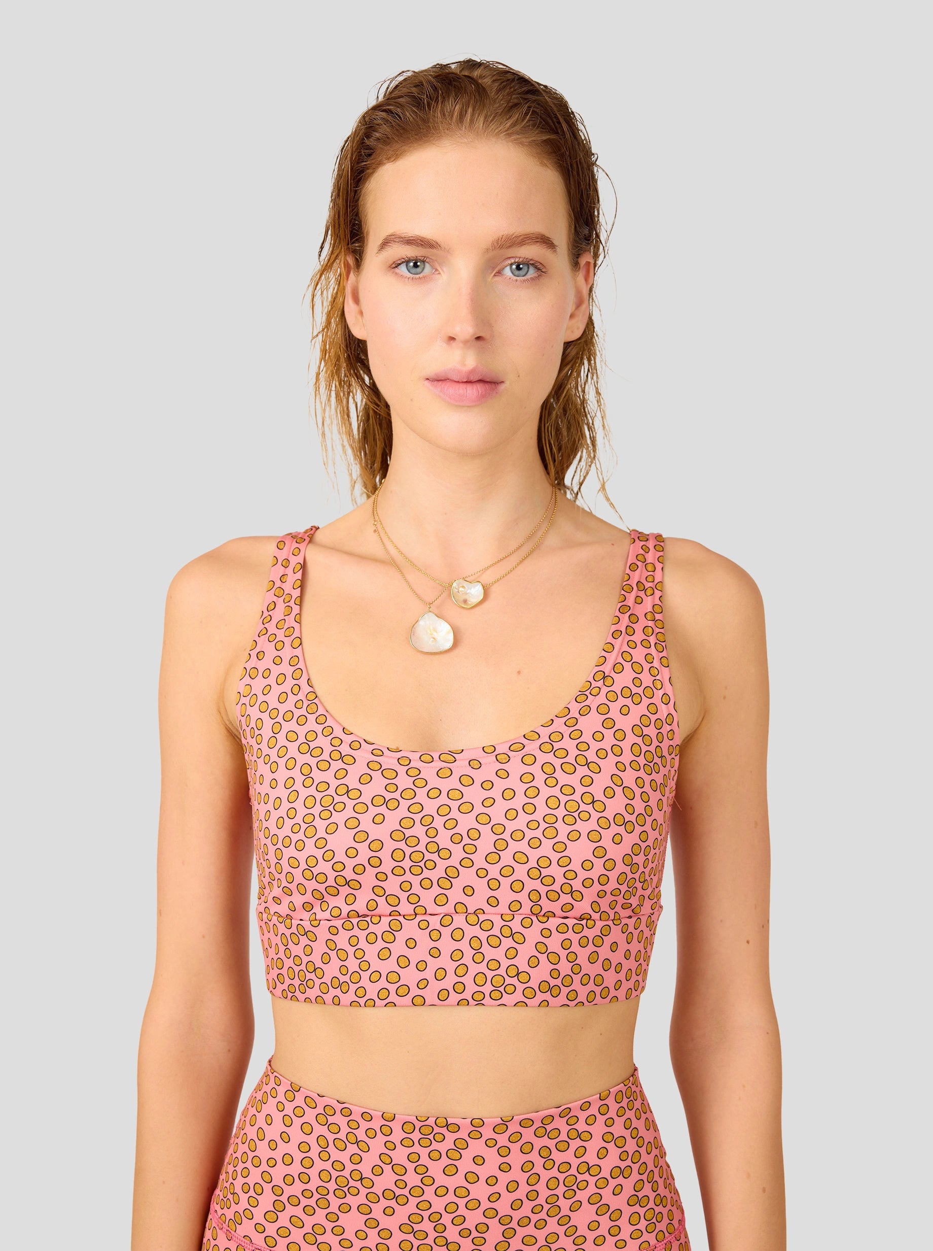 Boris Brassiere in Canyon Clay Messy Dots Print