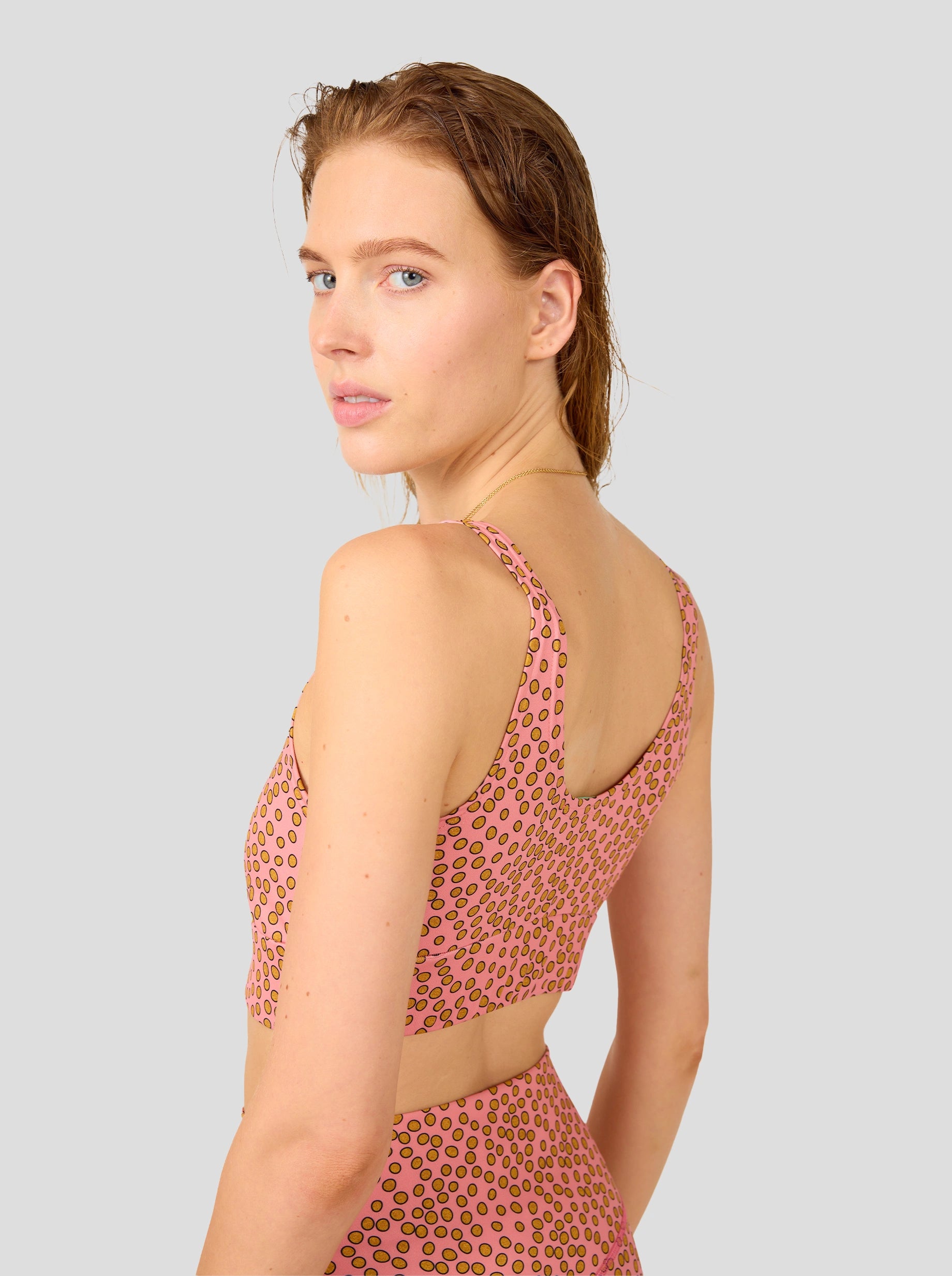Boris Brassiere in Canyon Clay Messy Dots Print