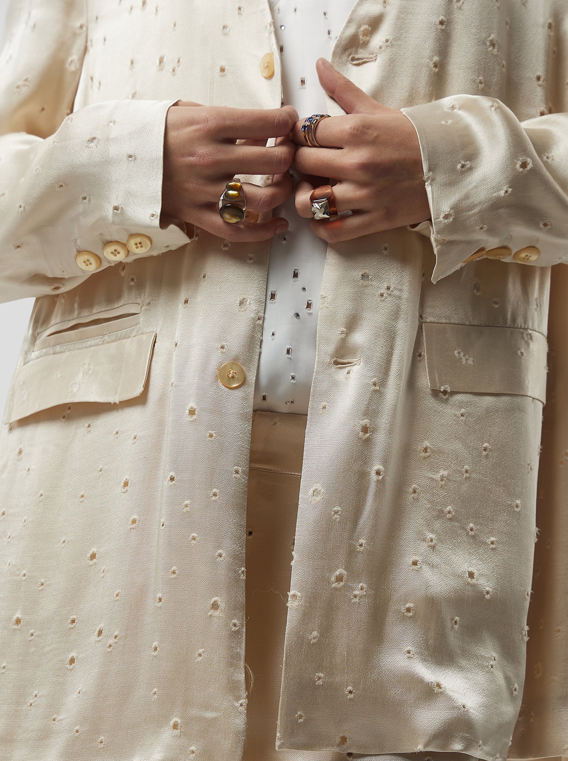 Teen Blazer in Saboté Moon Voile