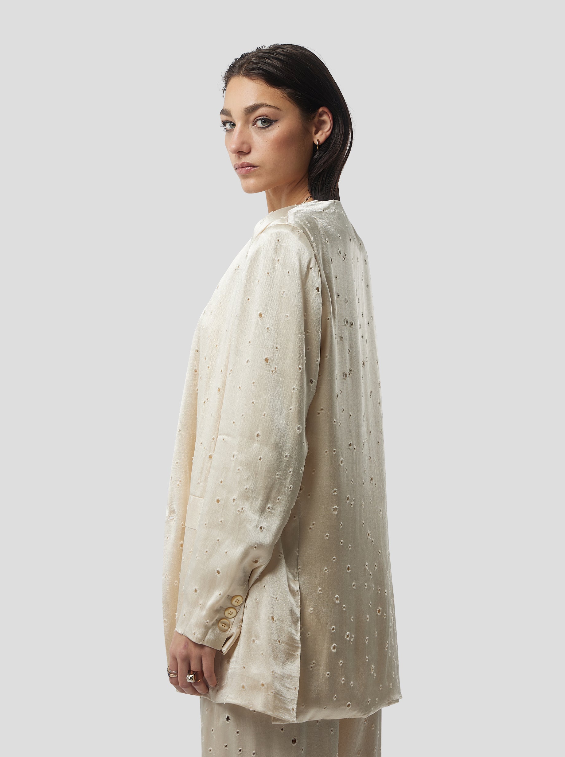 Teen Blazer in Saboté Moon Voile