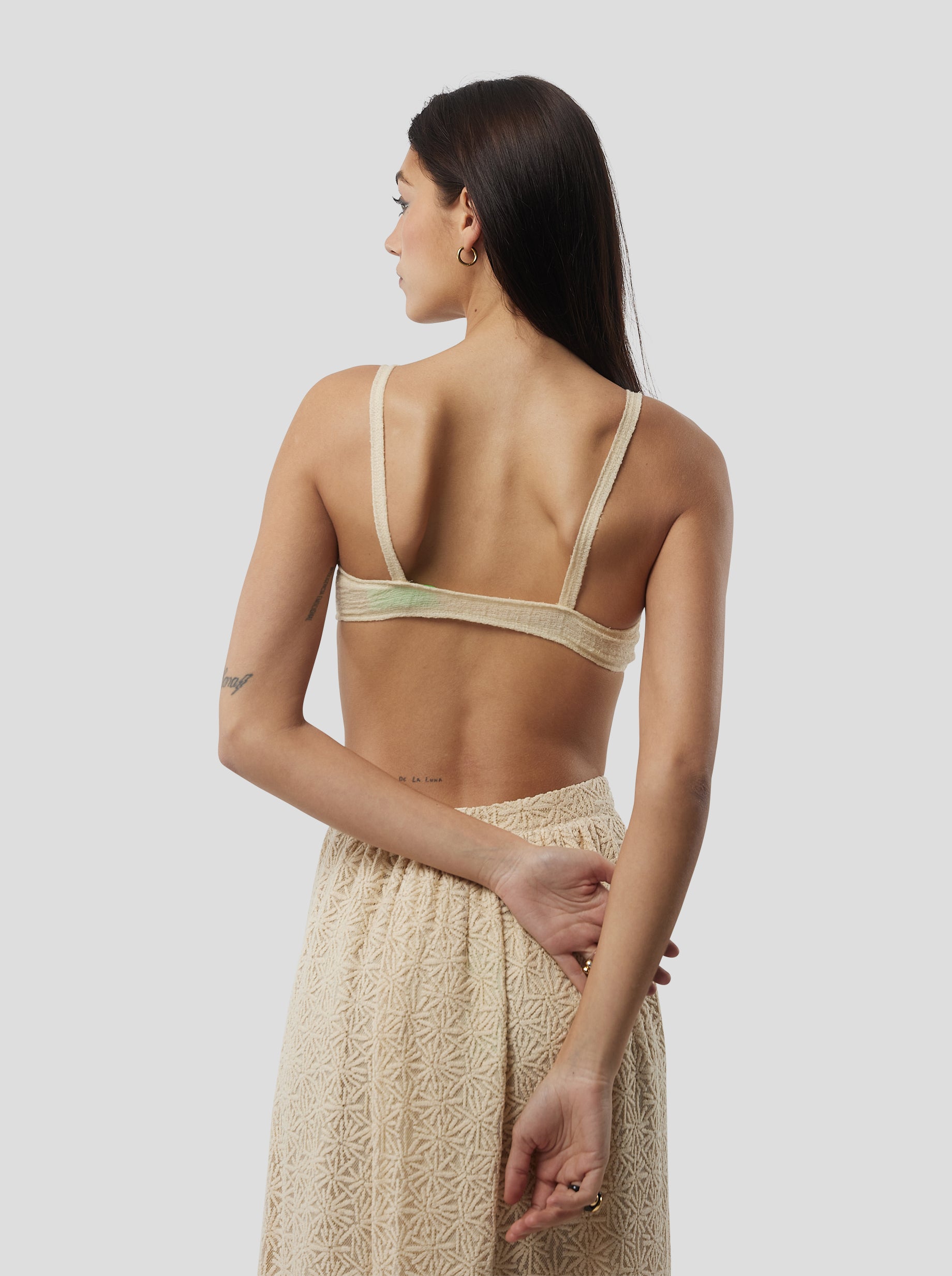 Gala brassiere in Sand salted voile