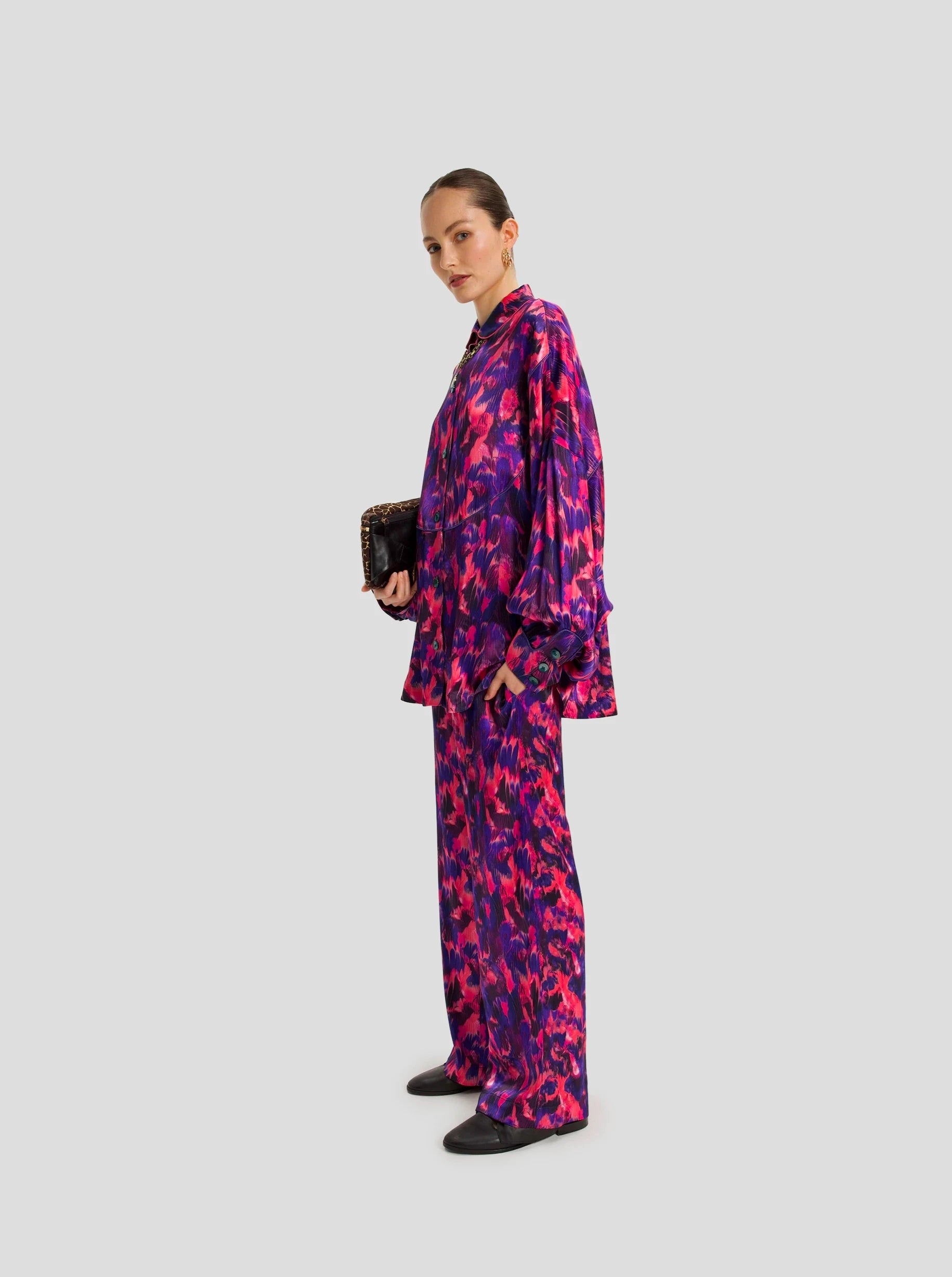 Tasman Shirt in Vibrant Flecked Print