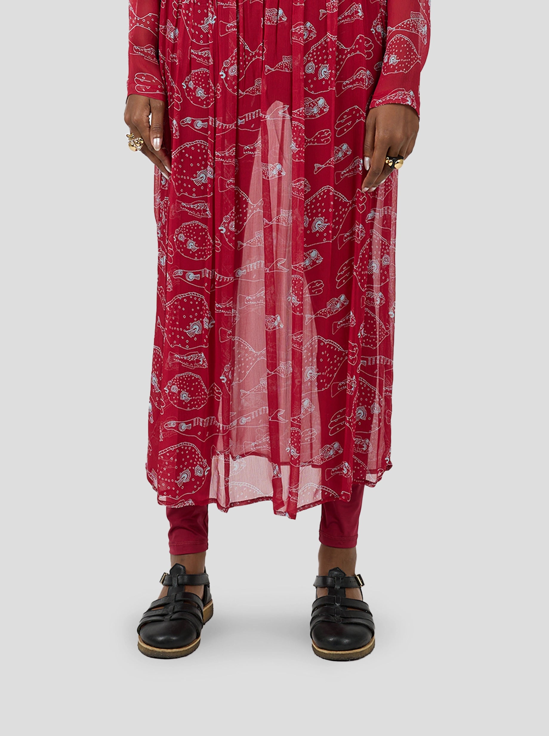 Cleo Skirt in Fish Tank Chiffon Print