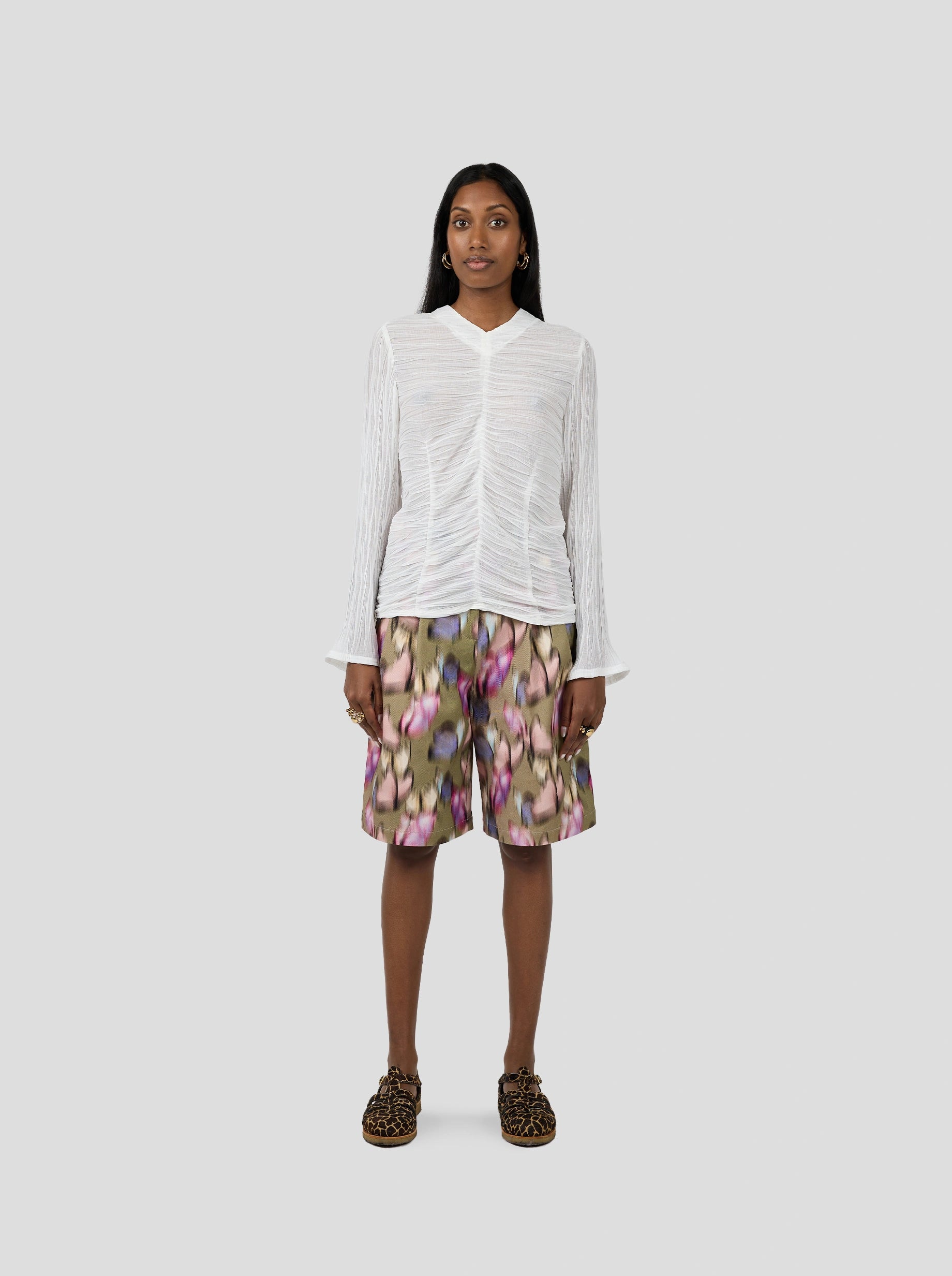 Cooper Top in Papier Crépon Gauze for Women