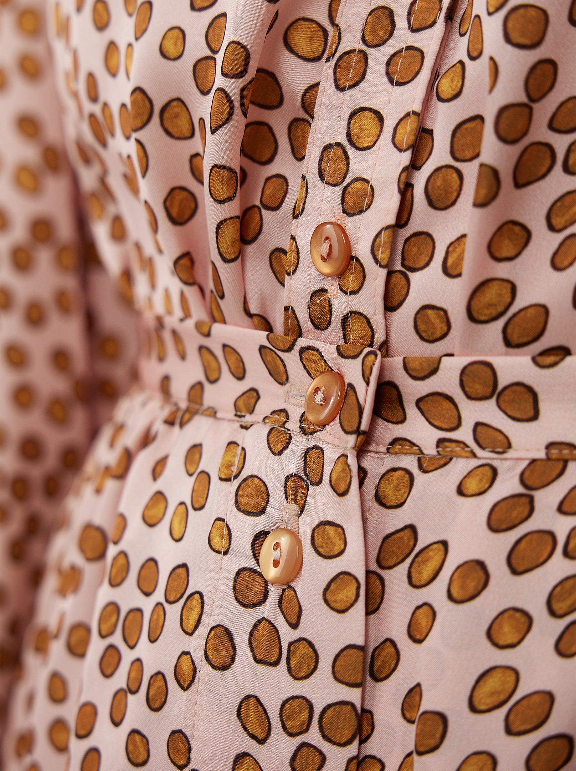 Doll Pants in Powder Messy Dots Print