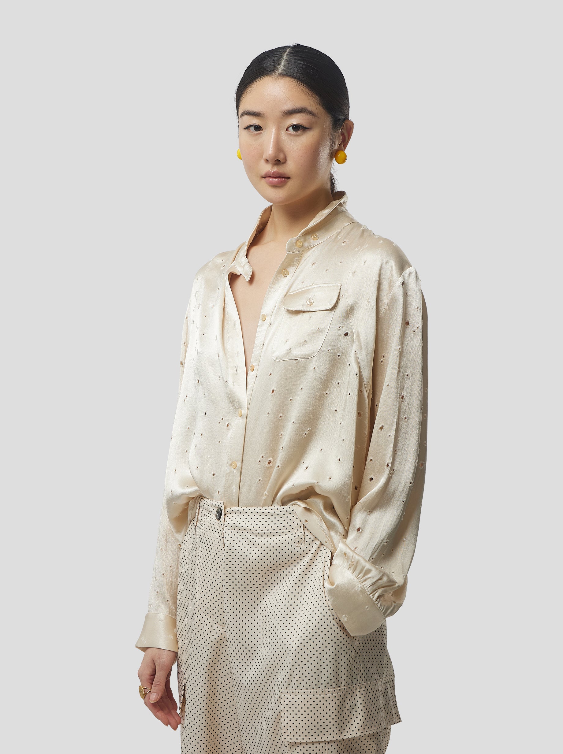 Tokyo Shirt in Saboté Moon Voile