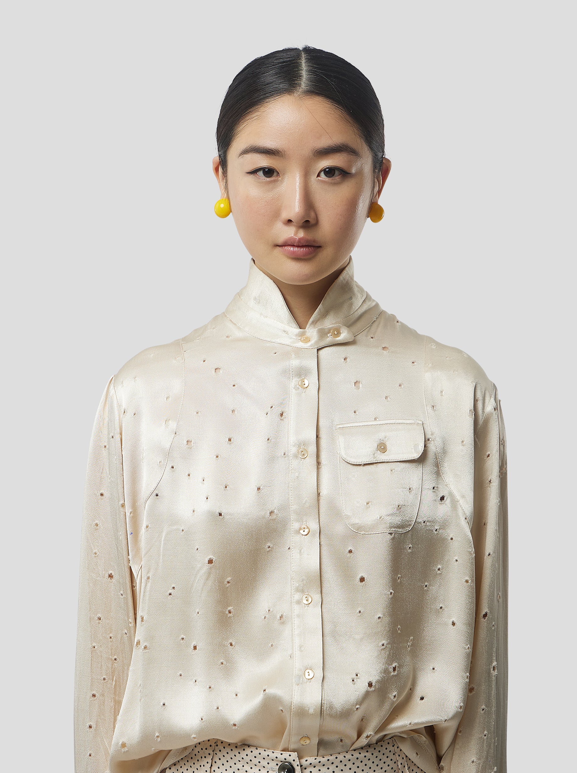 Tokyo Shirt in Saboté Moon Voile