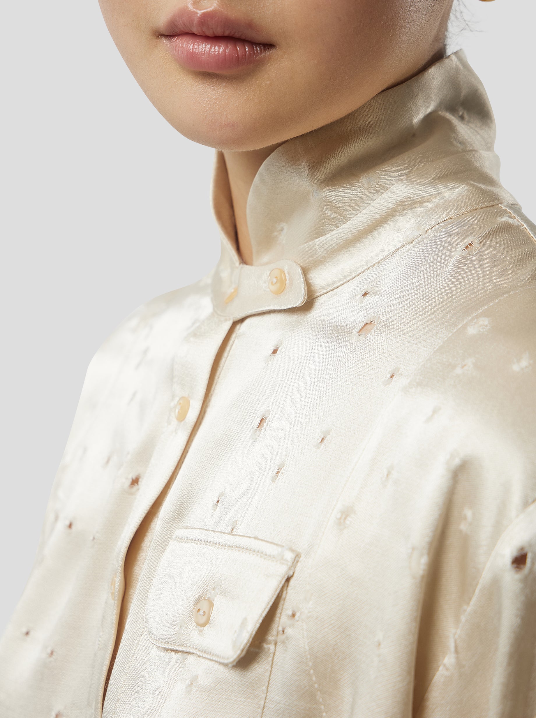 Tokyo Shirt in Saboté Moon Voile