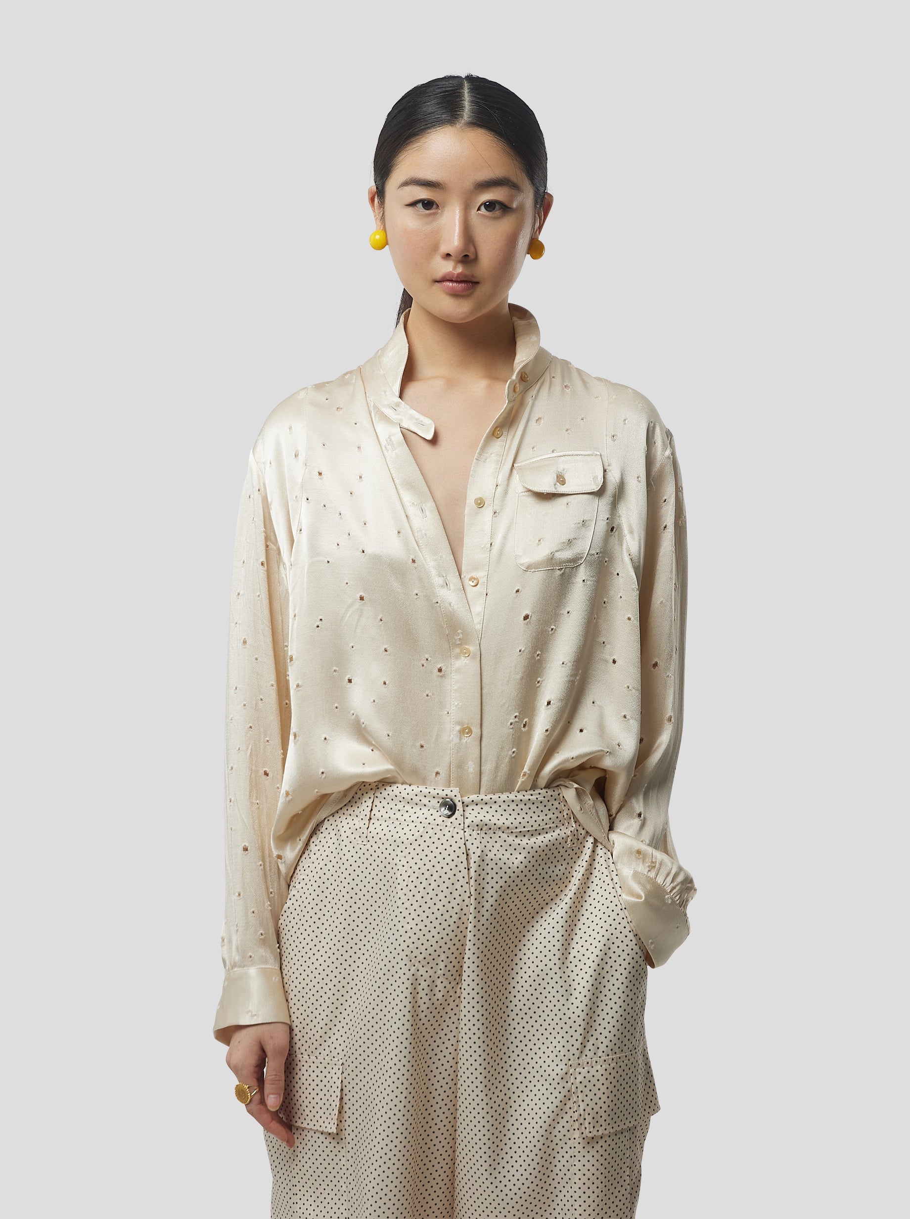 Tokyo Shirt in Saboté Moon Voile