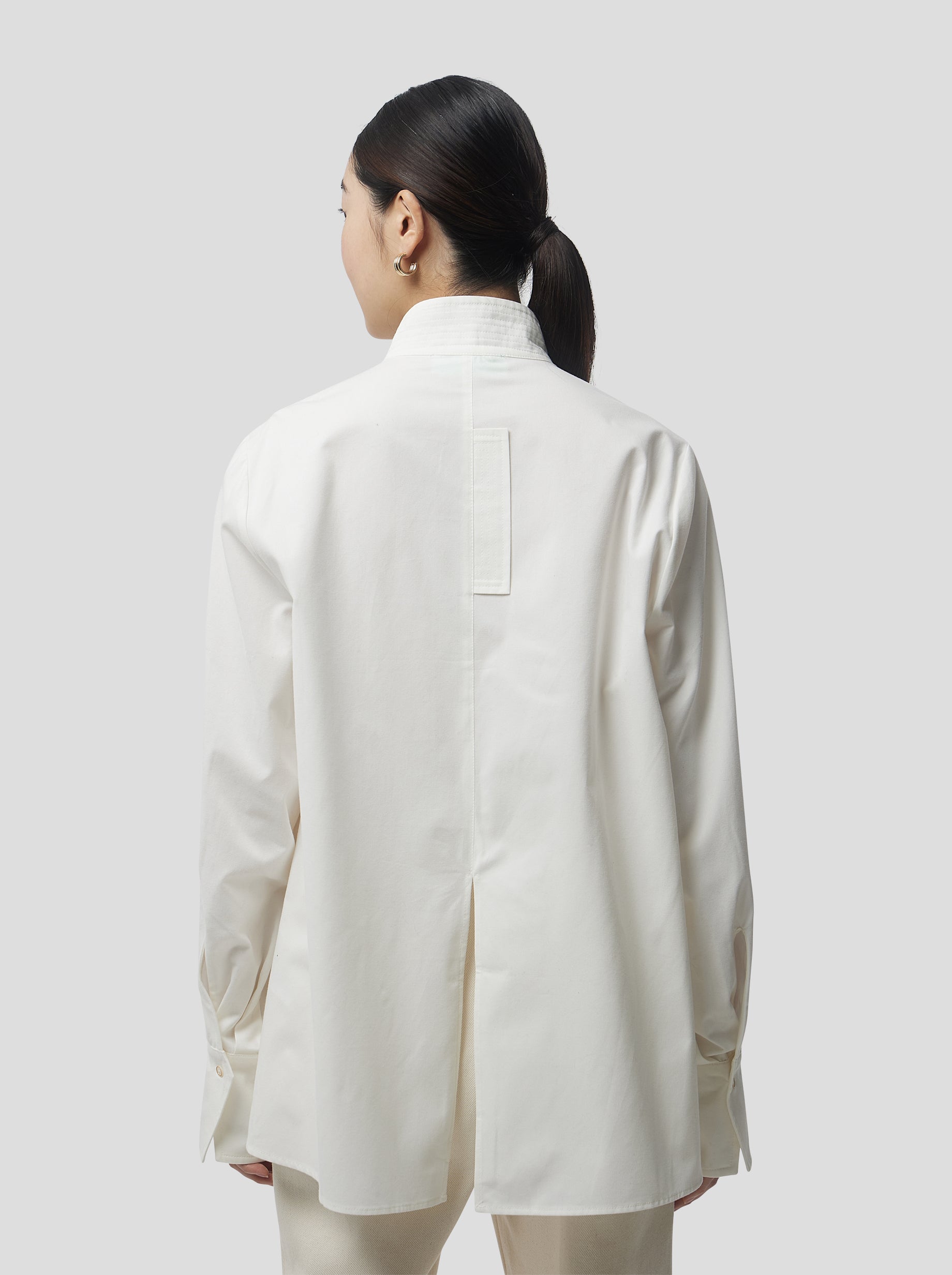 Mogador Shirt In White Popelin Coton