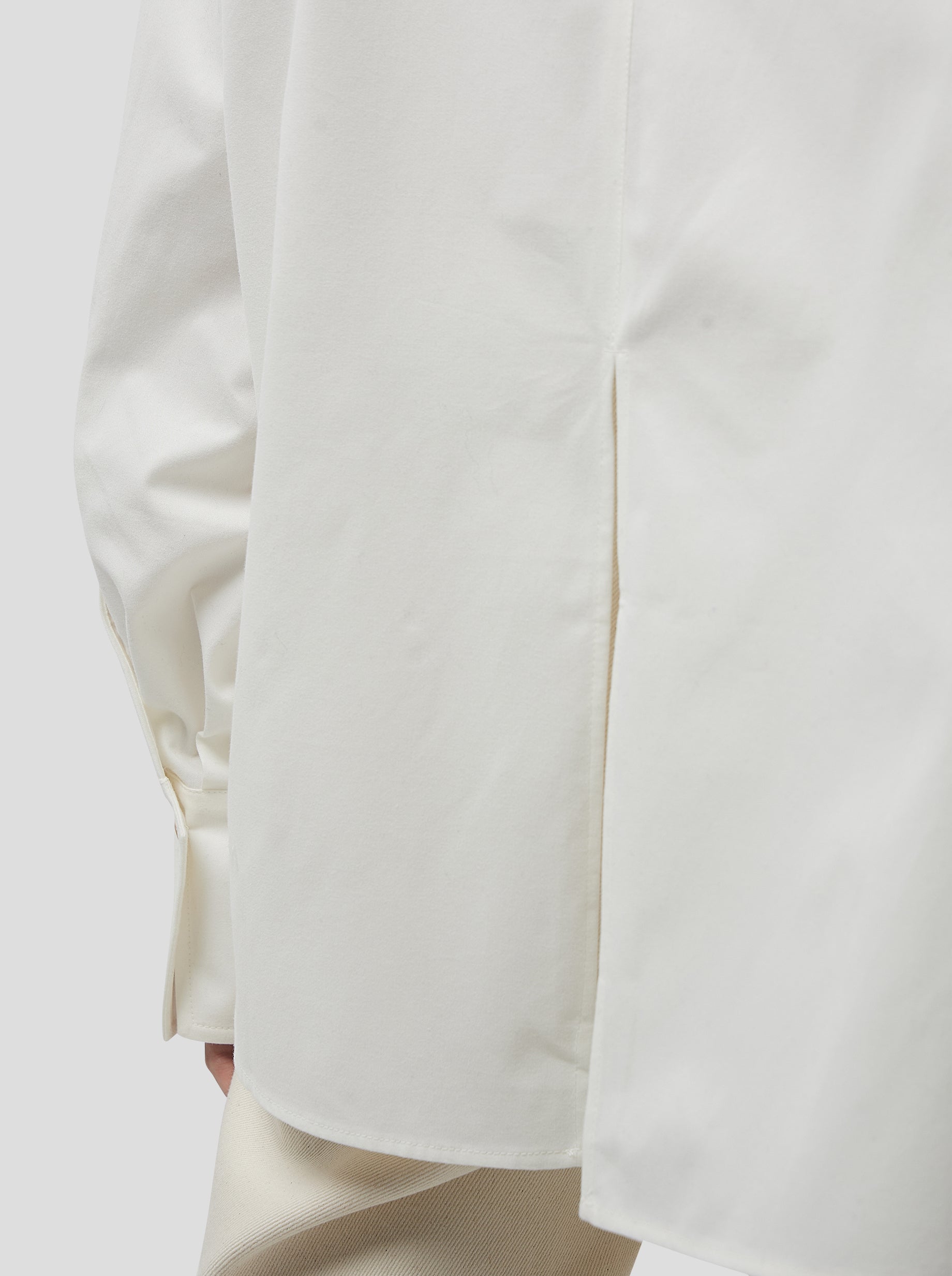 Mogador Shirt In White Popelin Coton
