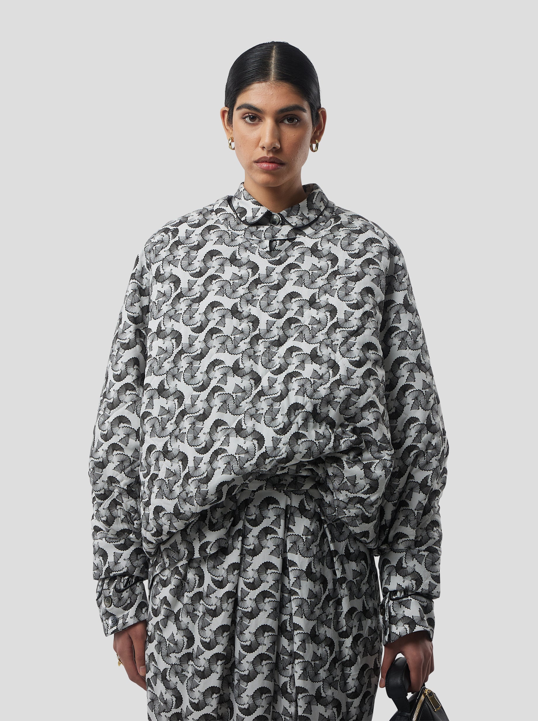 Brooklyn Jumper in Lead shavings print