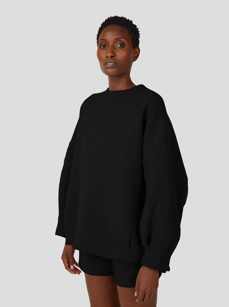 Short Spencer en cachemire et laine noir