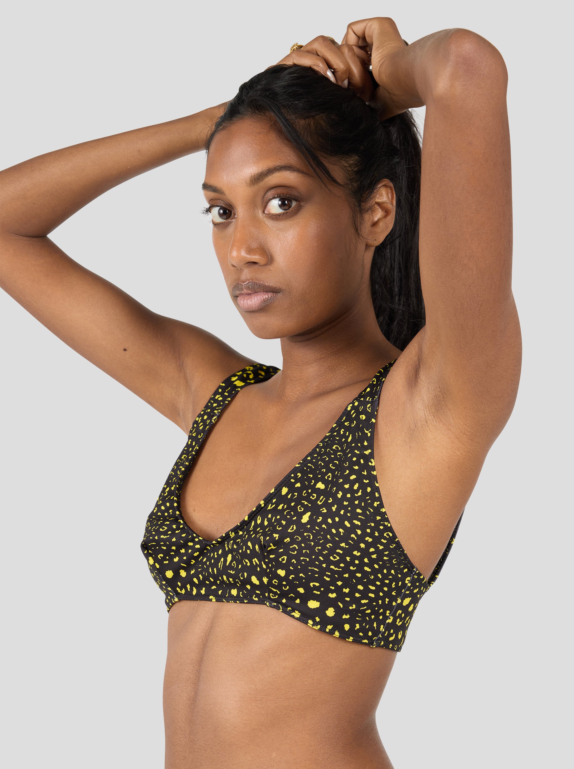 Mini Brassière Sport Gala en leopard noir
