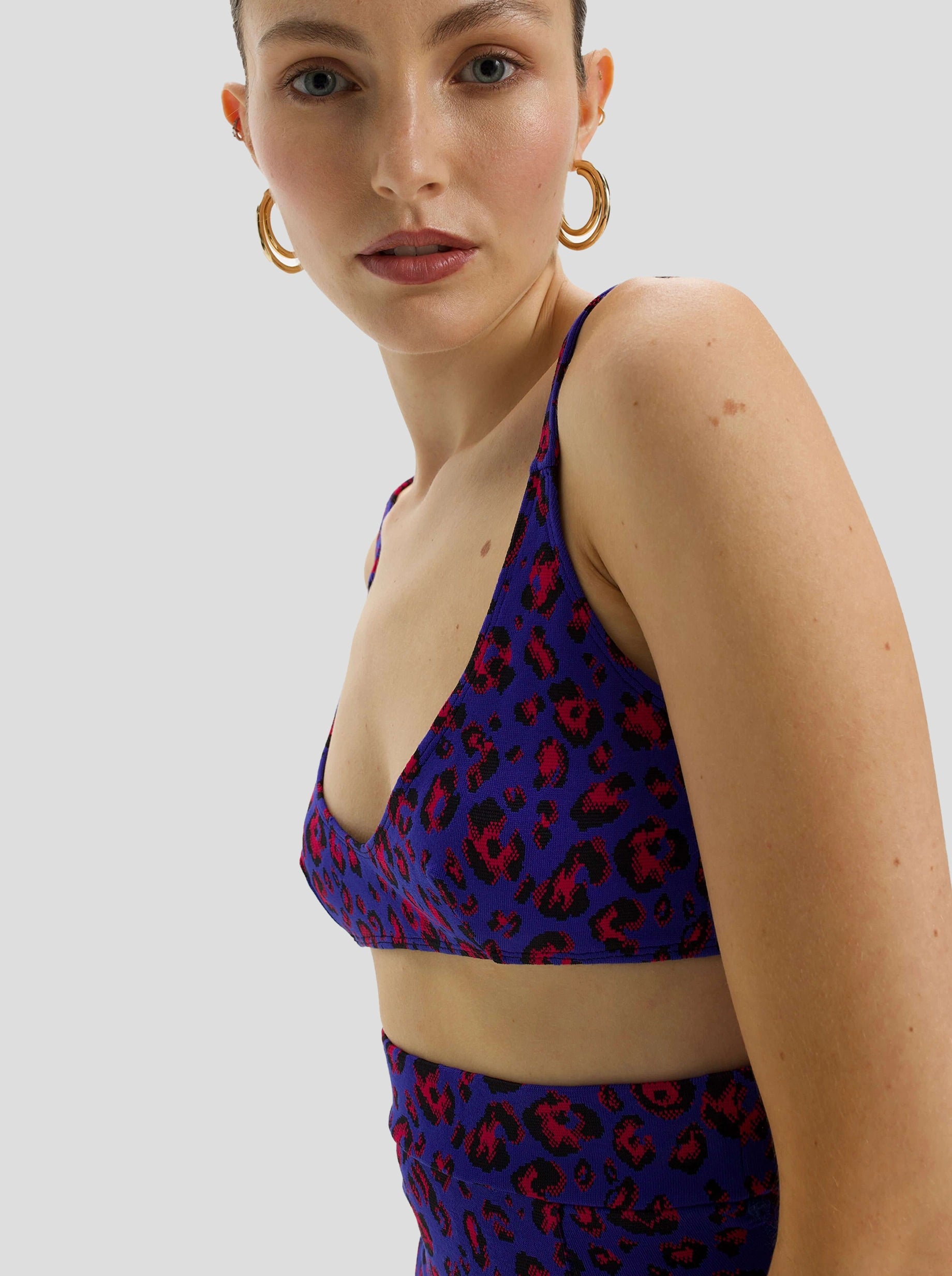 Gala Sports Bra in Leopard Arctic Jersey