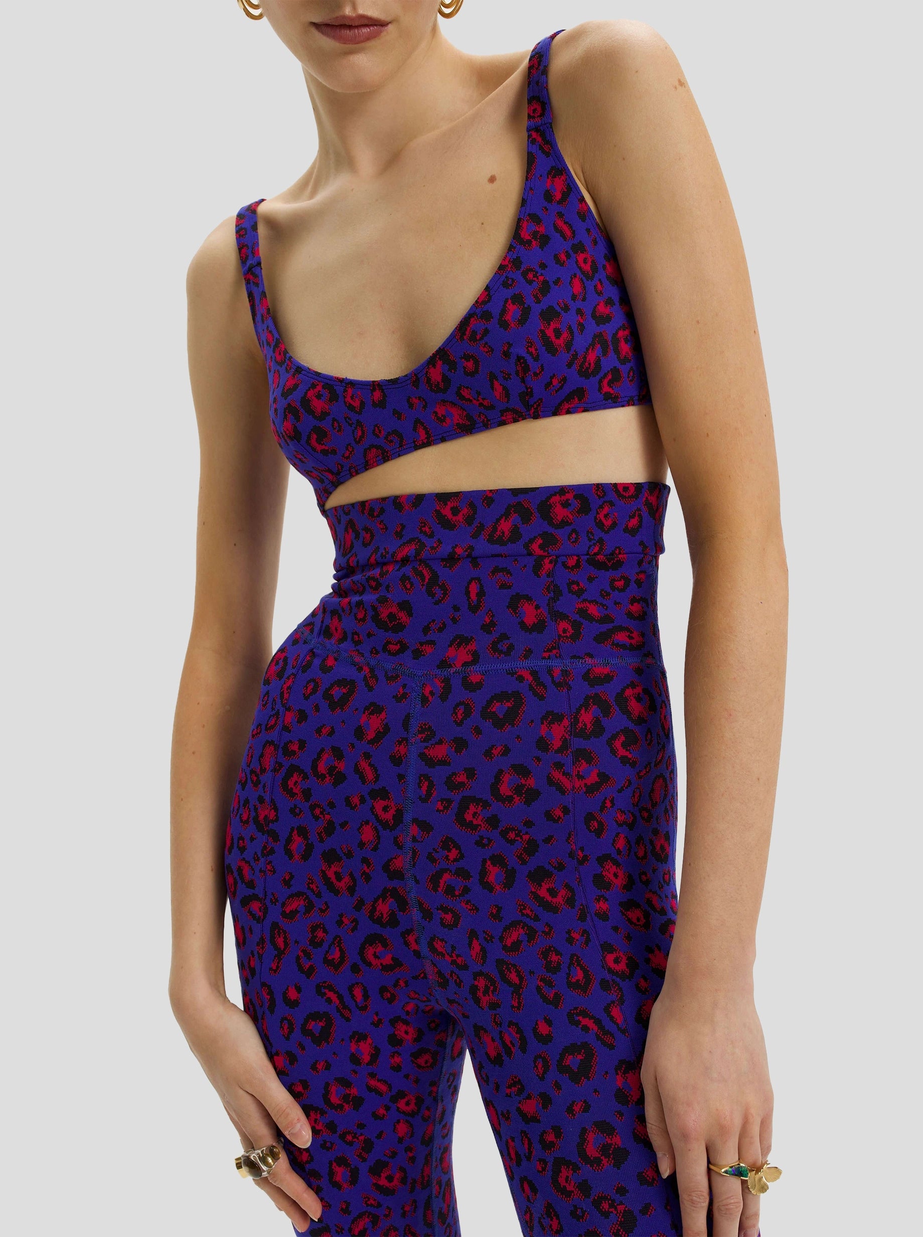 Gala Sports Bra in Leopard Arctic Jersey