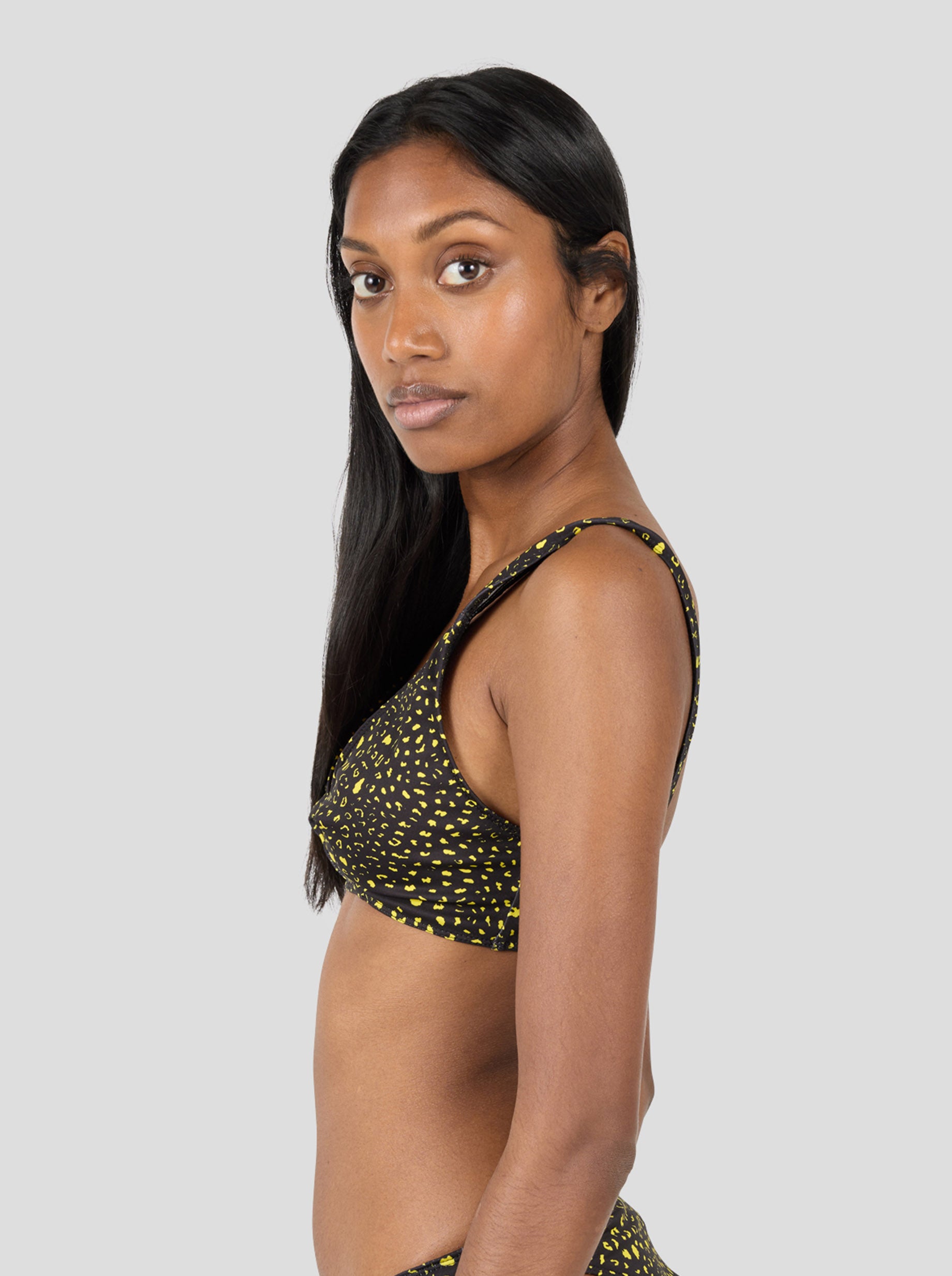 Mini Brassière Sport Gala en leopard noir