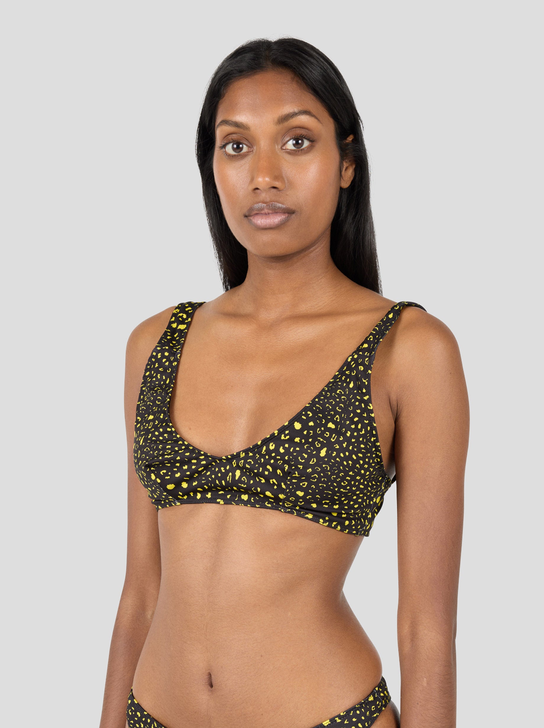 Mini Brassière Sport Gala en leopard noir
