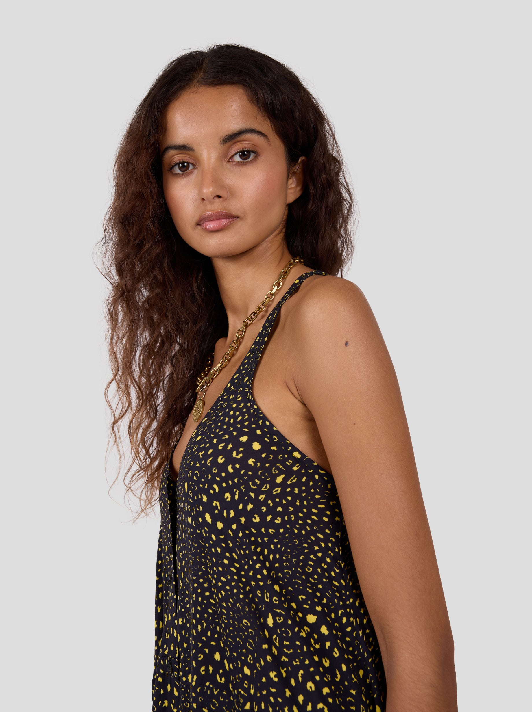 Robe Java en Léopard Noir