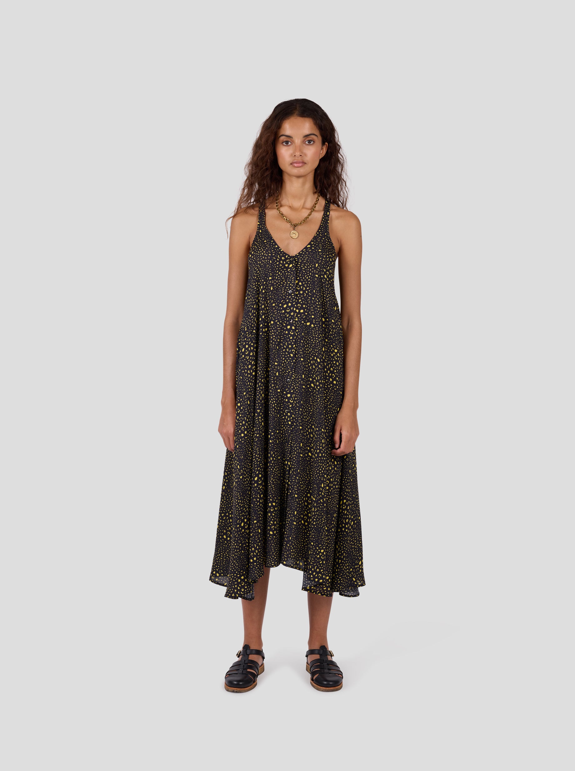 Robe Java en Léopard Noir