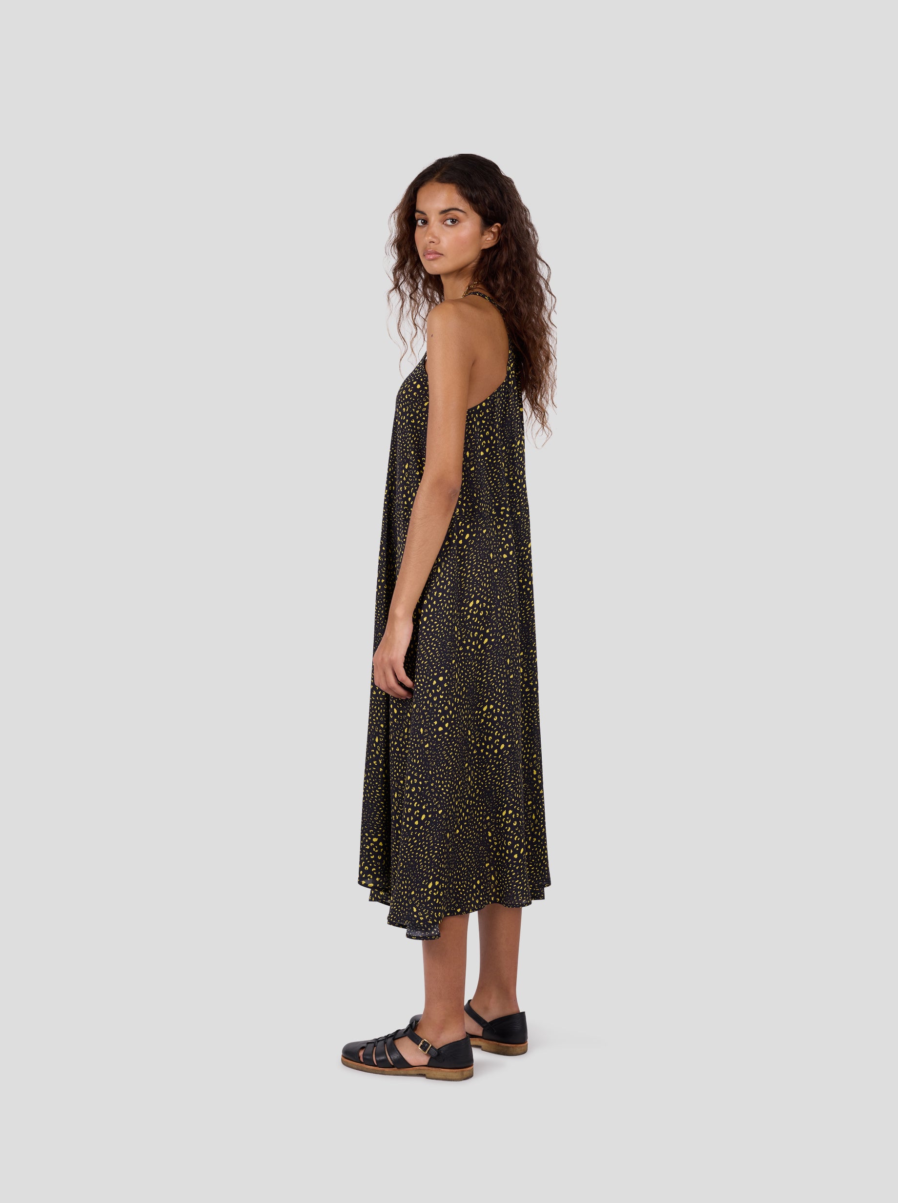 Robe Java en Léopard Noir