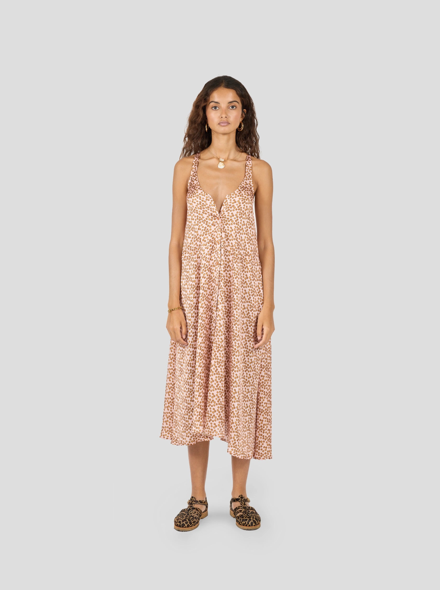 Robe Java en imprimé Messy Dots Poudre