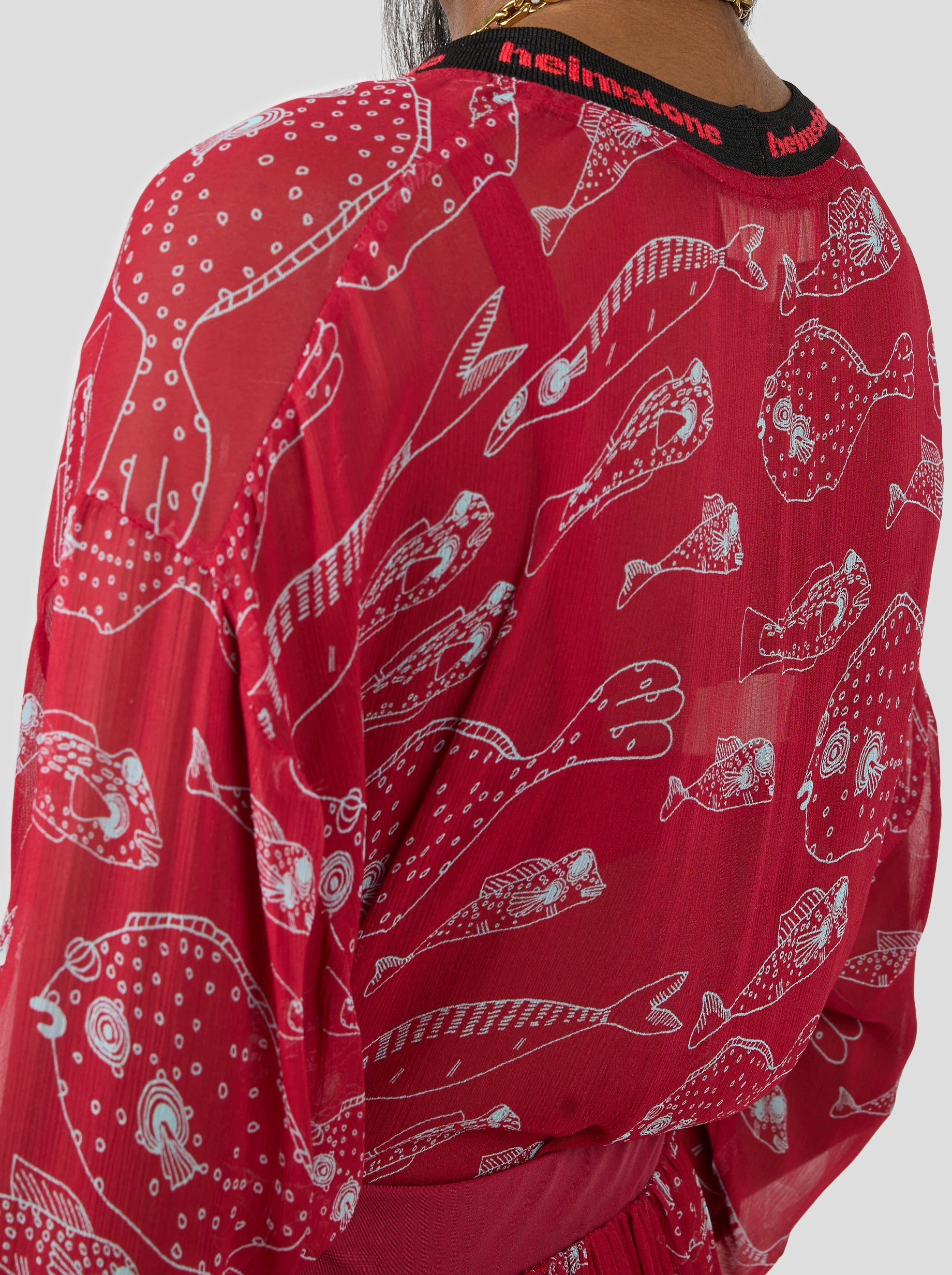 Kiss T-Shirt in Fish Tank Chiffon Print for Women
