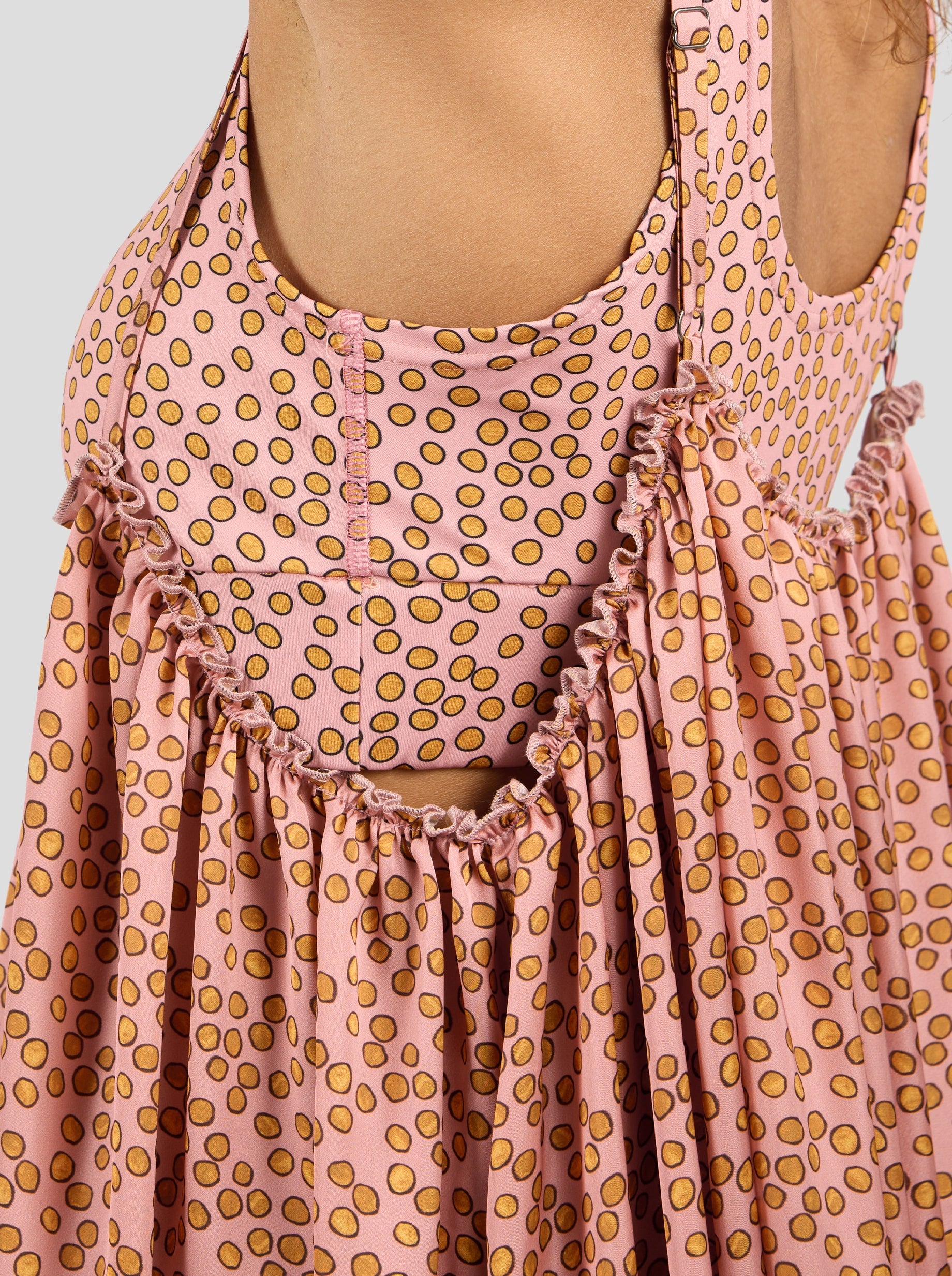 Louie Skirt in Canyon Clay Messy Dots Print