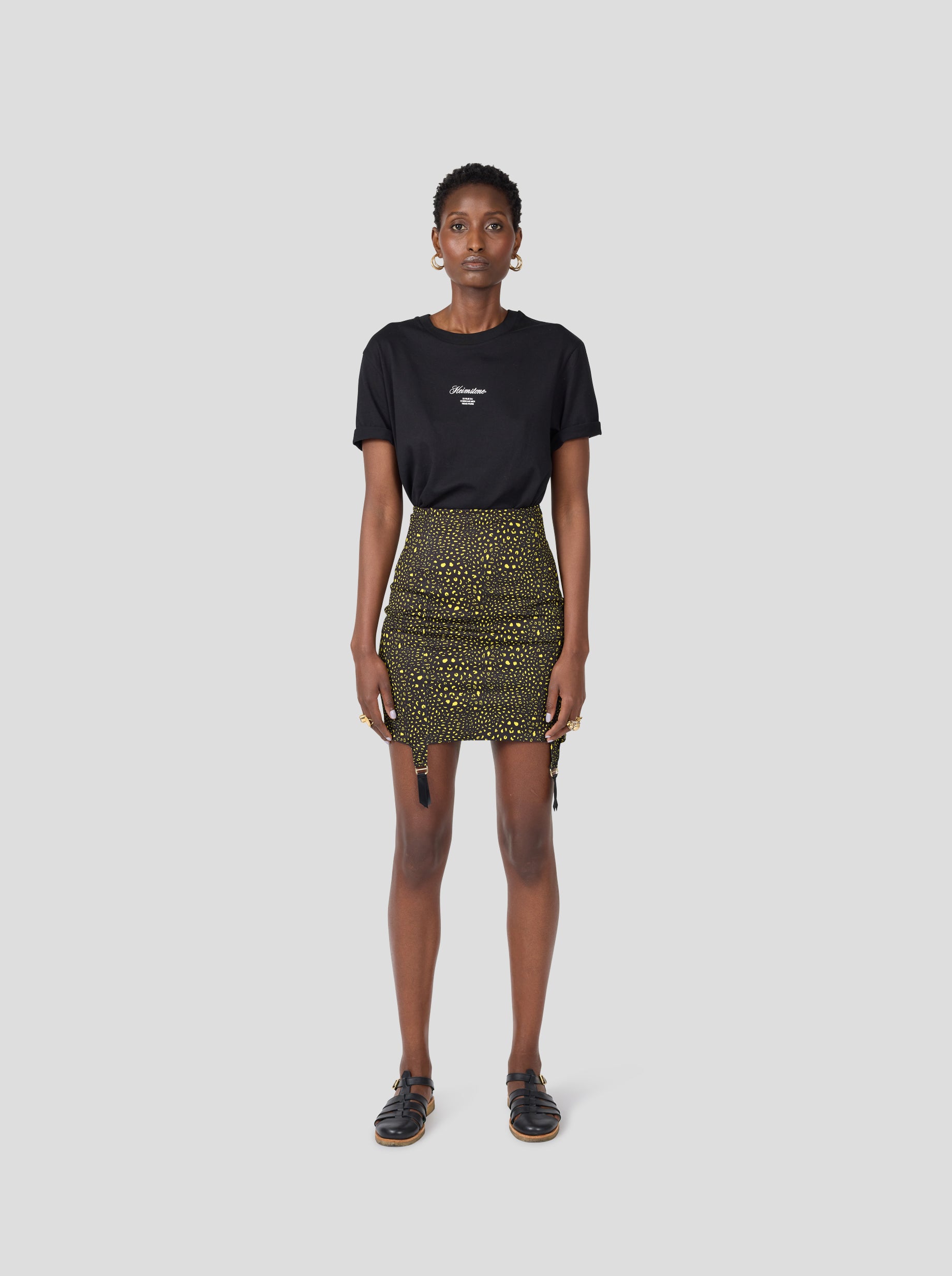 Louma skirt in Black Leopard OEKO-TEX Active
