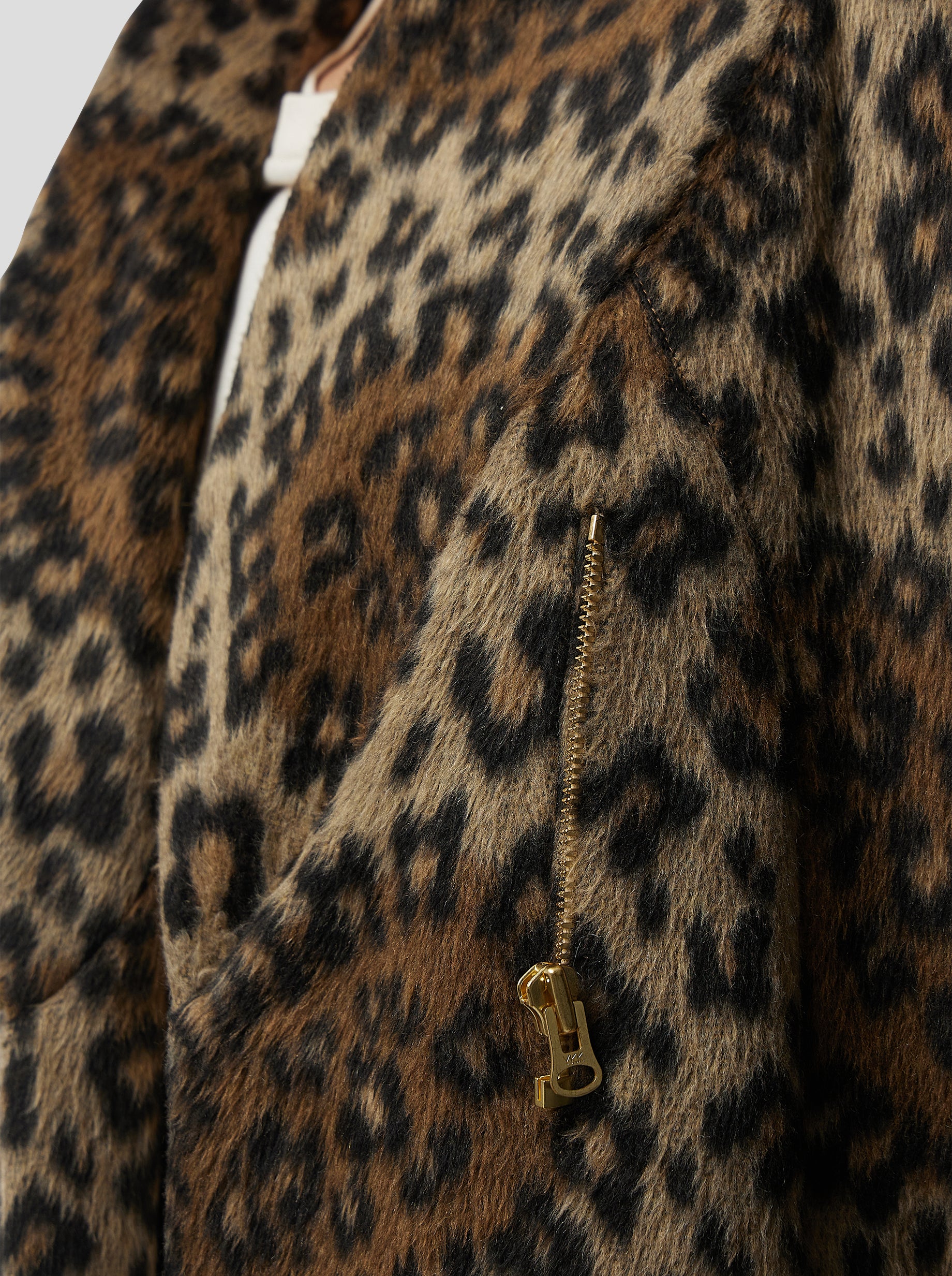 Eren Coat in Muffled Wool Leopard